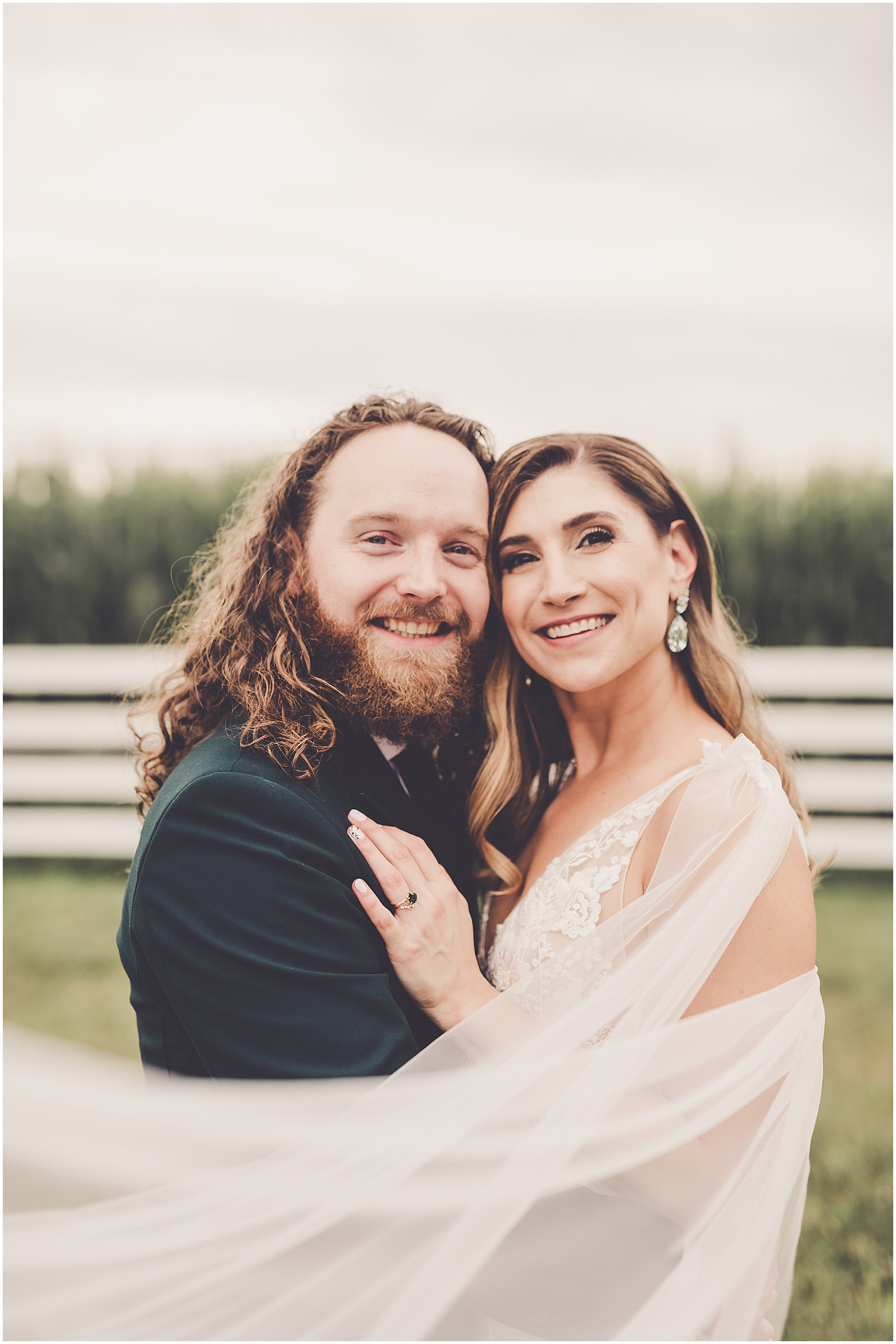 Marisa & Kristopher's summer Northfork Farm wedding photos in Oswego, Illinois with Chicagoland wedding photographer Kara Evans Photographer.