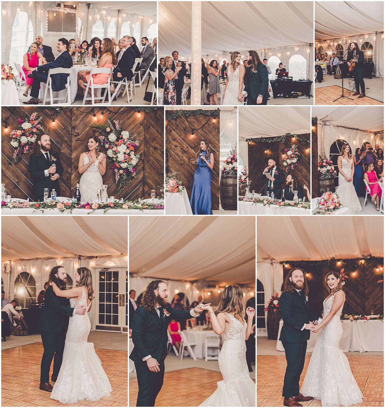 Marisa & Kristopher's summer Northfork Farm wedding photos in Oswego, Illinois with Chicagoland wedding photographer Kara Evans Photographer.