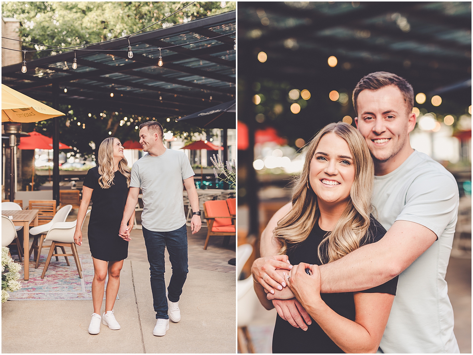 Michele and Timmy's summer River West engagement photos with Chicagoland wedding photographer Kara Evans Photographer.