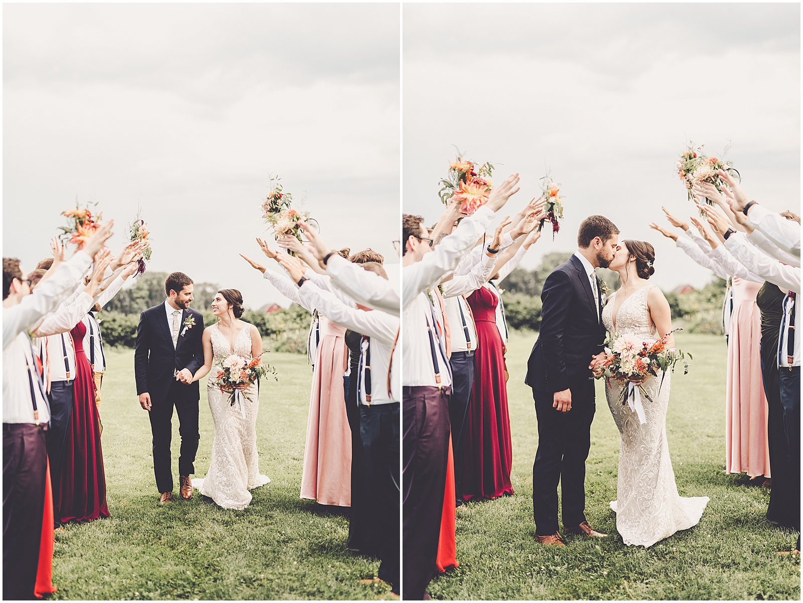 Gabby & Andrew's summer Heritage Prairie Farm wedding photos in Elburn with Chicagoland wedding photographer Kara Evans Photographer.