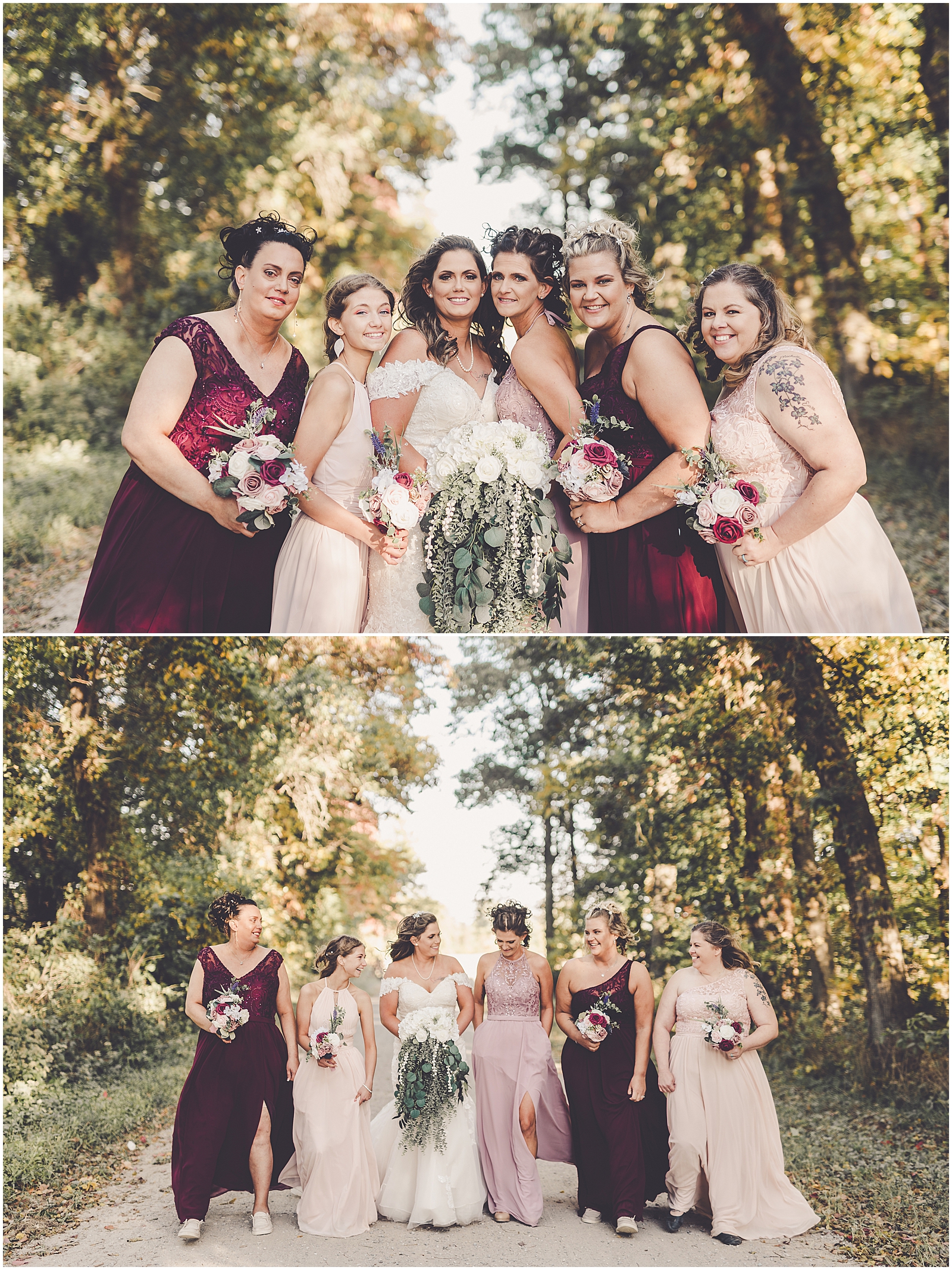 Carol and Casey's fall Barn at the Sioux-Monti wedding in Idaville, Indiana with Chicagoland wedding photographer Kara Evans Photographer.