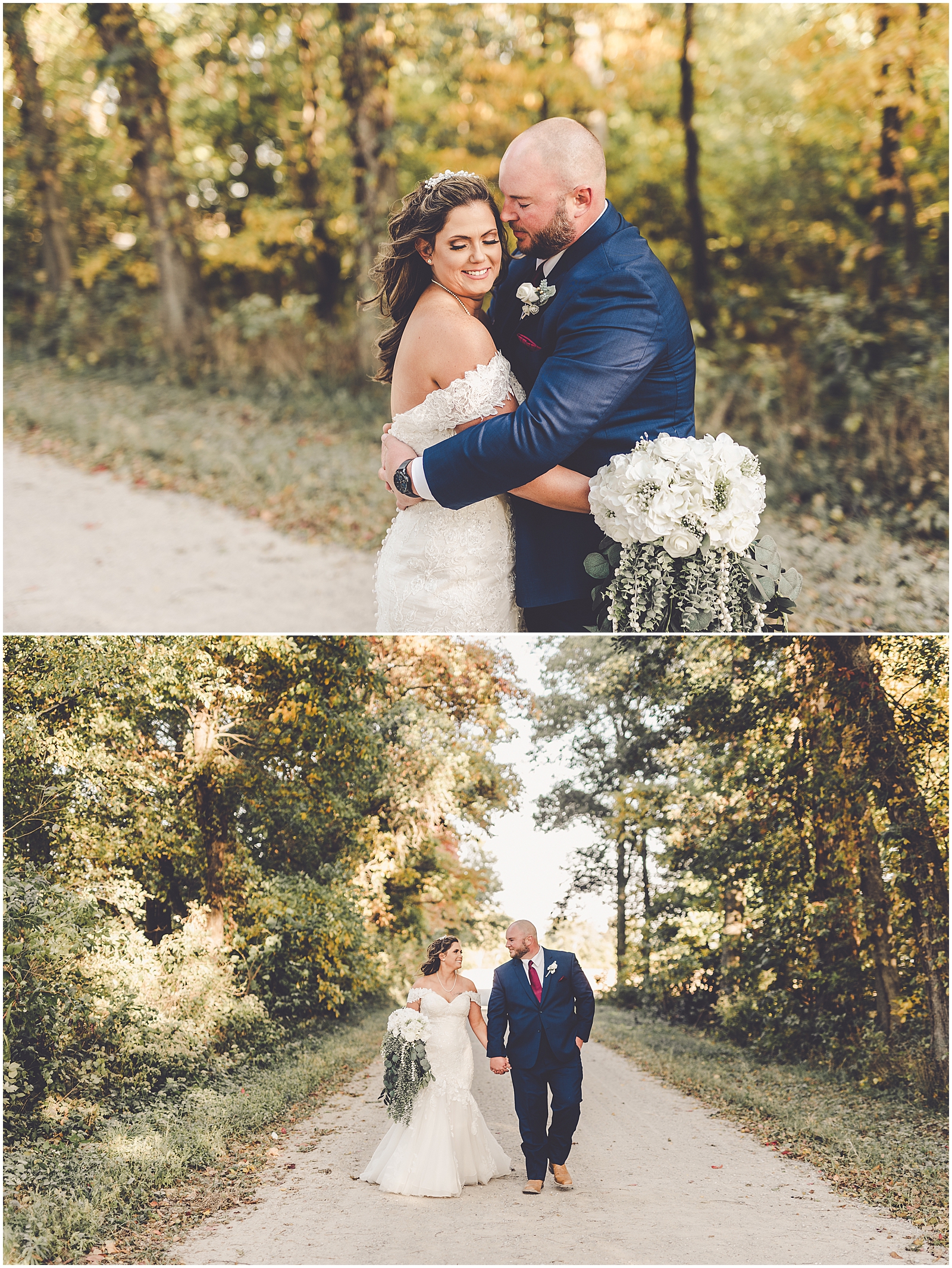 Carol and Casey's fall Barn at the Sioux-Monti wedding in Idaville, Indiana with Chicagoland wedding photographer Kara Evans Photographer.