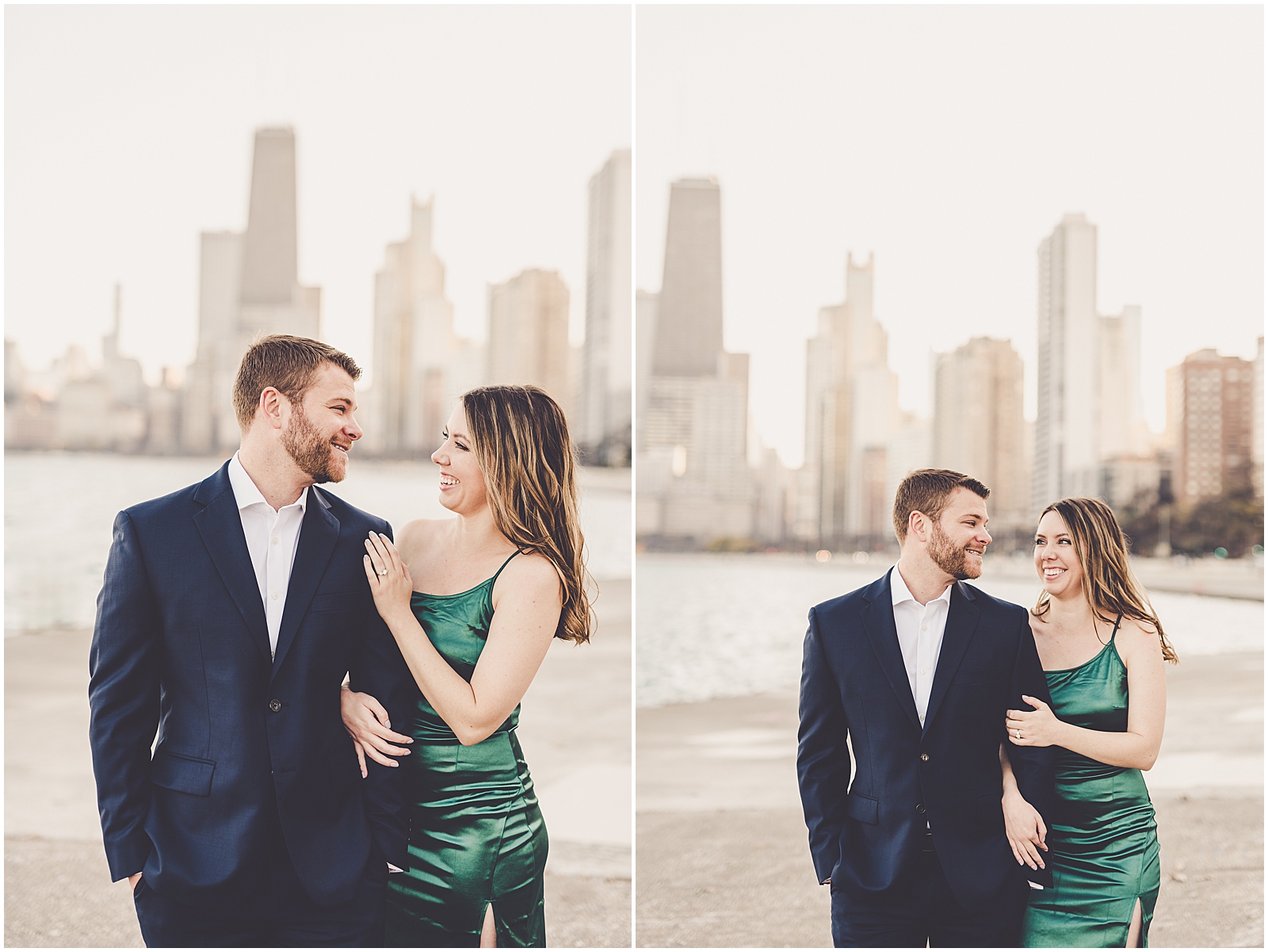 Elaine and Chris's Lincoln Park engagement photos in Chicago, Illinois with Chicagoland wedding photographer Kara Evans Photographer.