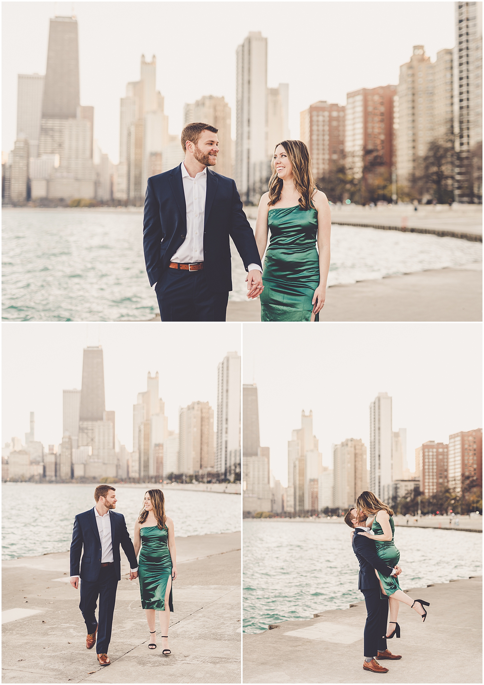 Elaine and Chris's Lincoln Park engagement photos in Chicago, Illinois with Chicagoland wedding photographer Kara Evans Photographer.