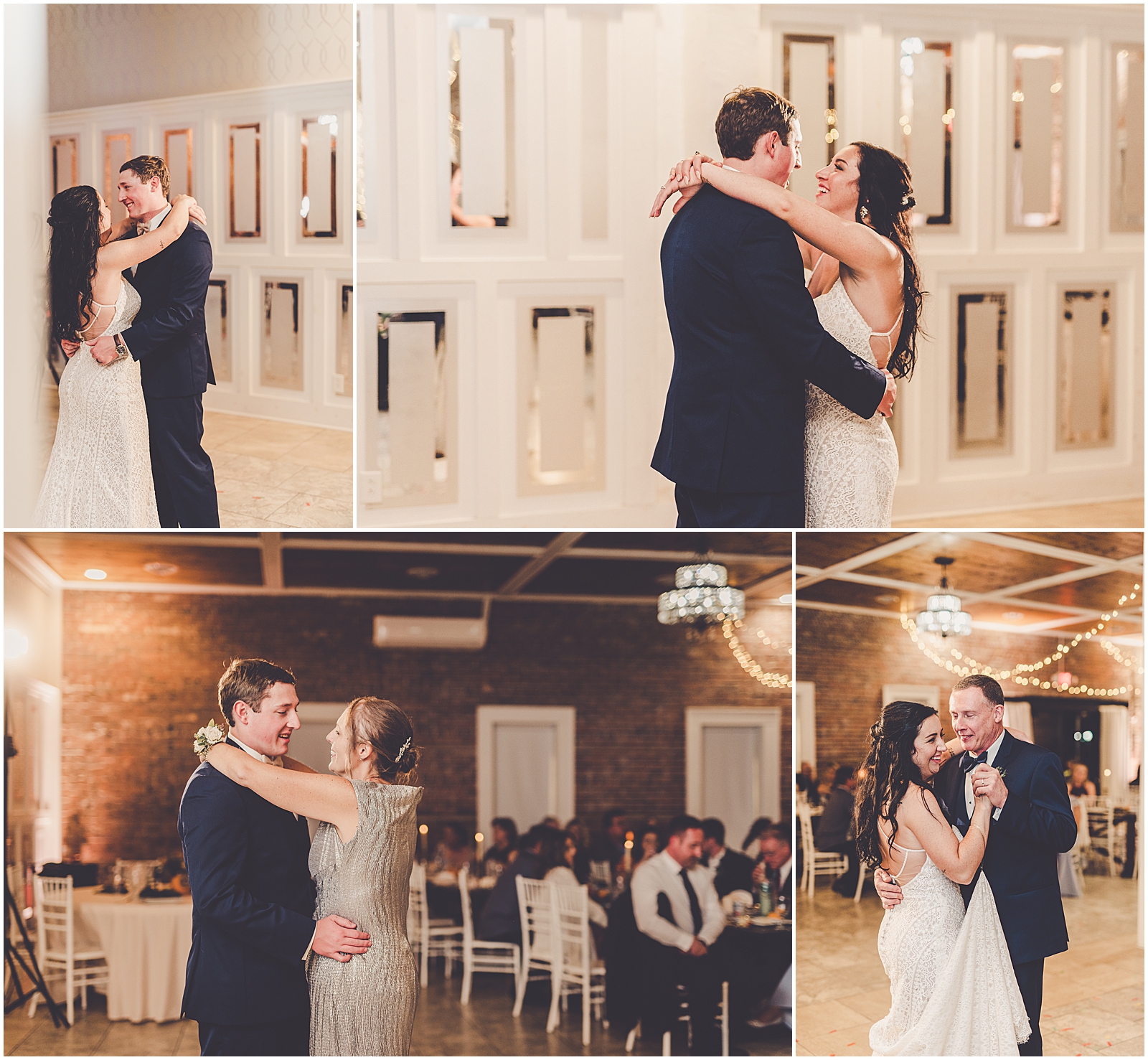 Kylie and Noah's fall wedding at Town & Country Events in Milford, Illinois with Chicagoland wedding photographer Kara Evans Photographer.