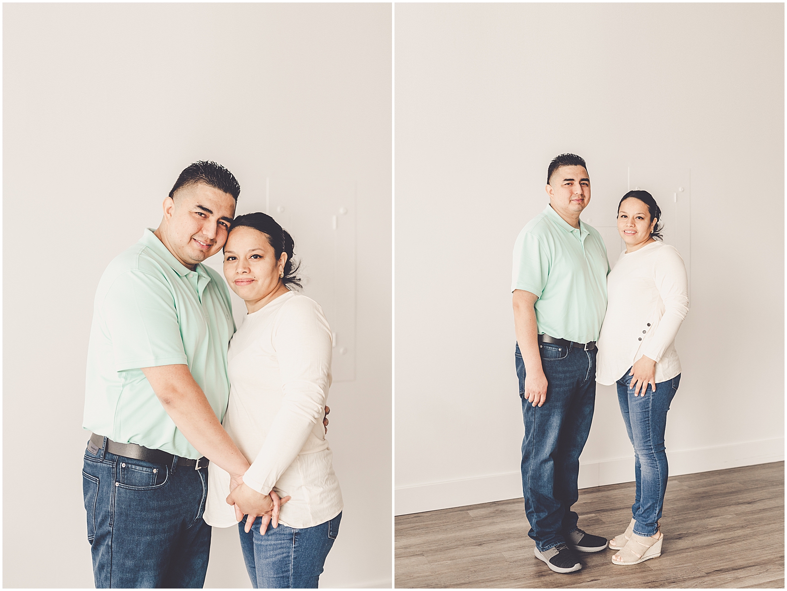 Extended family photos with the Santiago-Nagele family at Kara Evans Photographer - Natural Light Studio Photographer in Kankakee, Illinois.