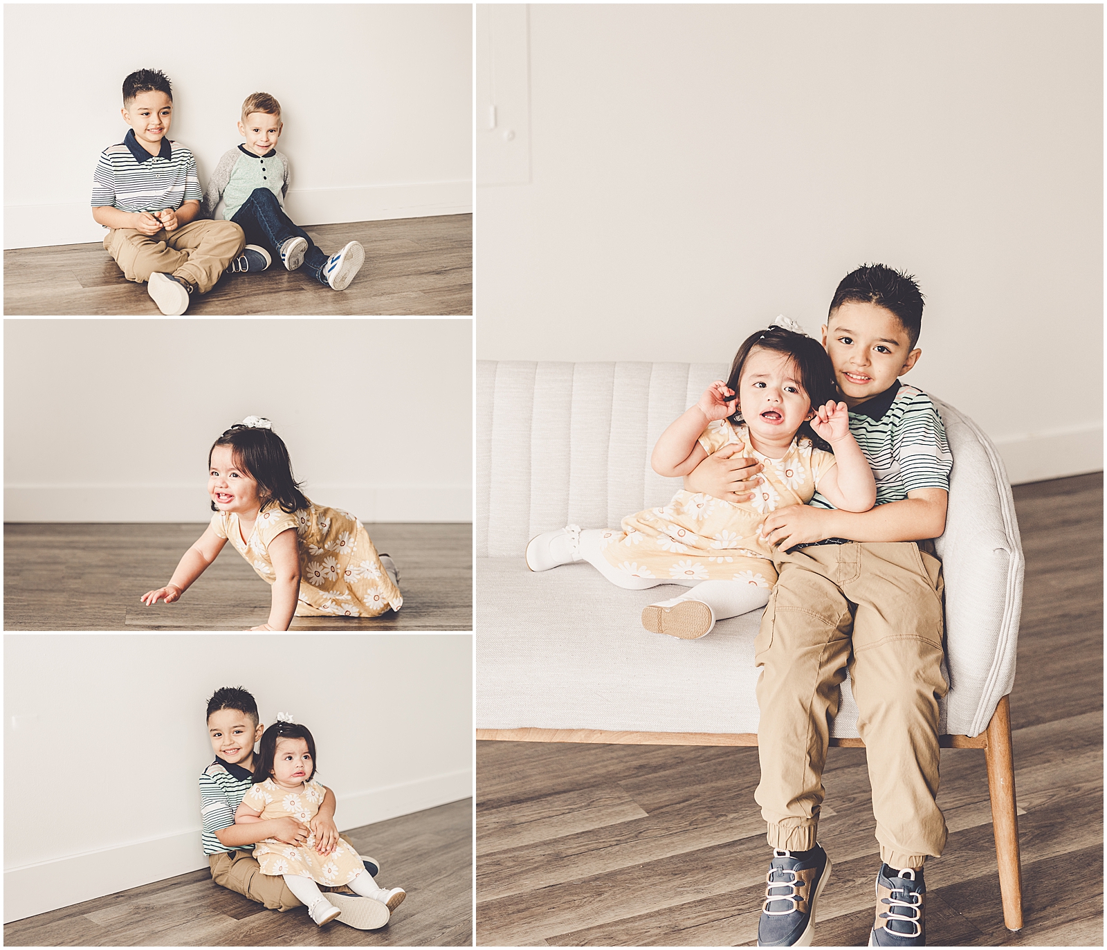 Extended family photos with the Santiago-Nagele family at Kara Evans Photographer - Natural Light Studio Photographer in Kankakee, Illinois.