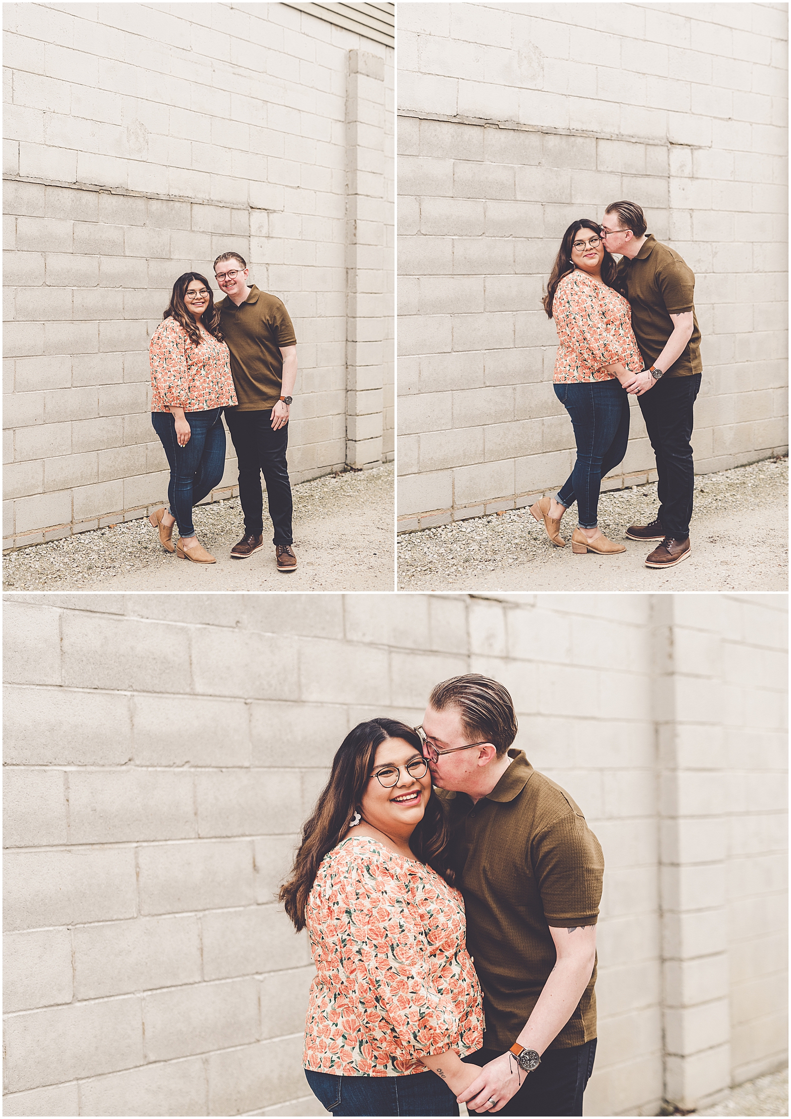 Spring couples session in Frankfort, Illinois with Chicagoland wedding photographer Kara Evans Photographer.