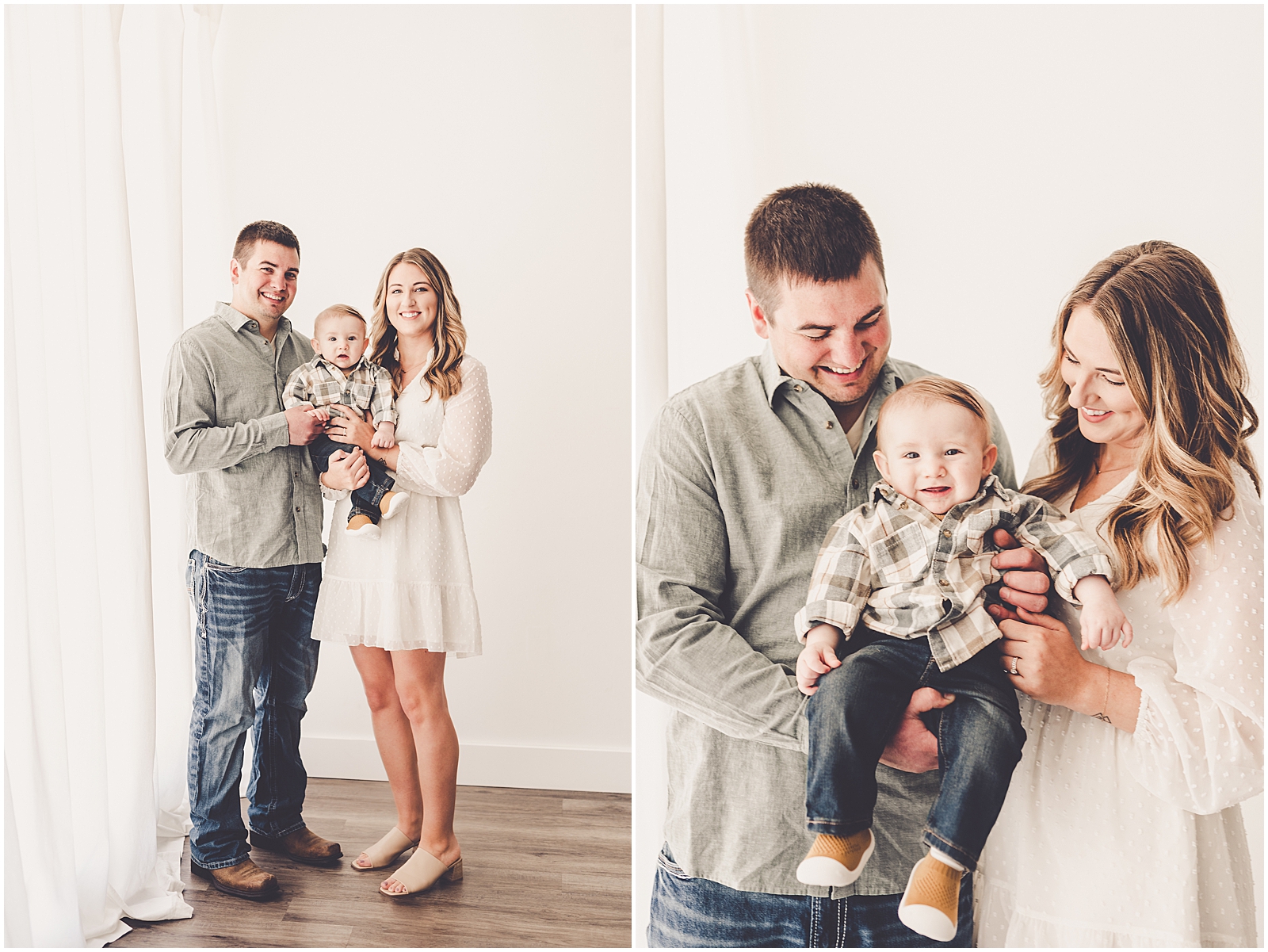 Family photos with the Balthazor family at Studio 388 by Kara Evans Photographer - Natural Light Studio Photographer in Kankakee, Illinois.