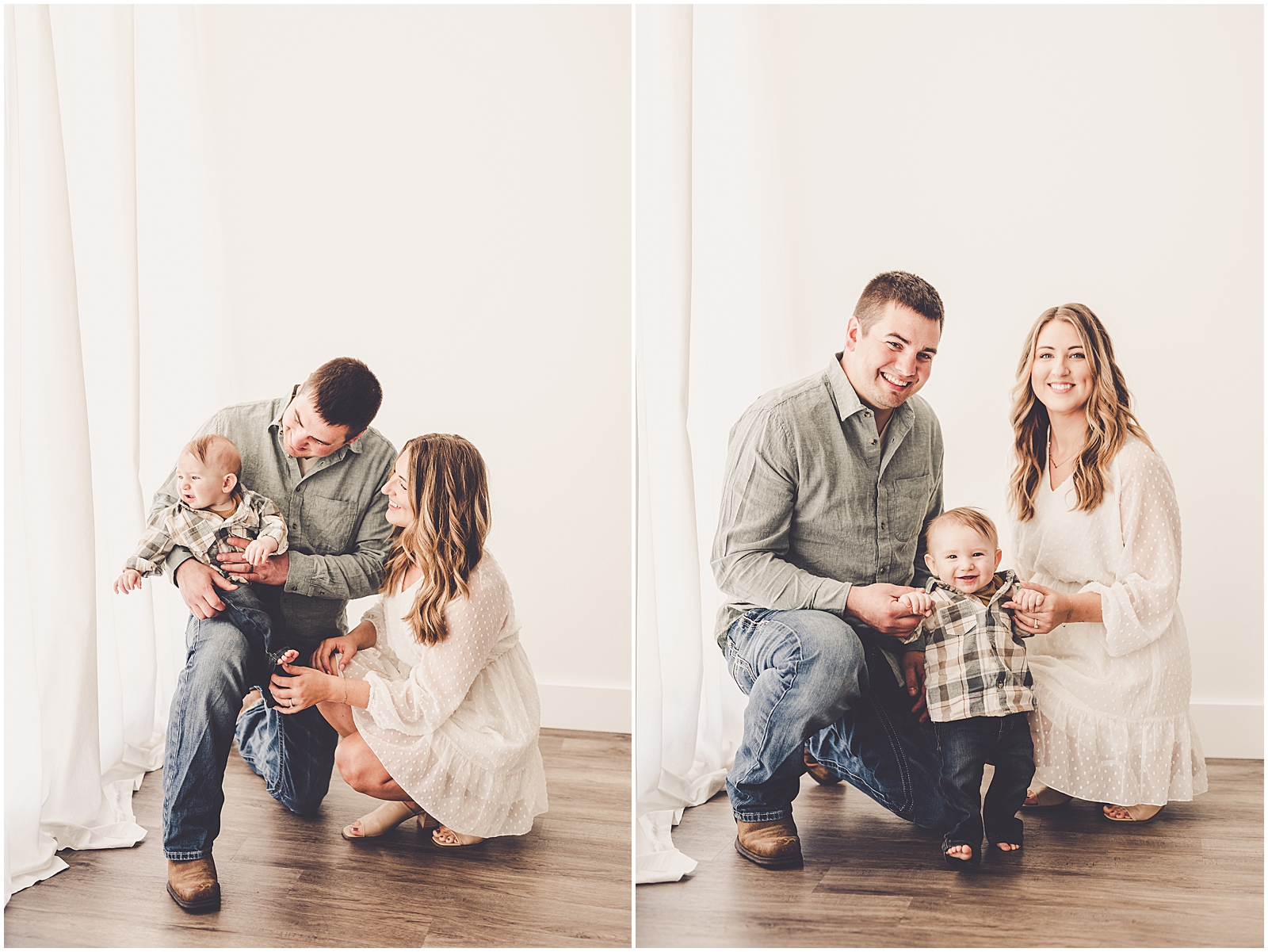 Family photos with the Balthazor family at Studio 388 by Kara Evans Photographer - Natural Light Studio Photographer in Kankakee, Illinois.