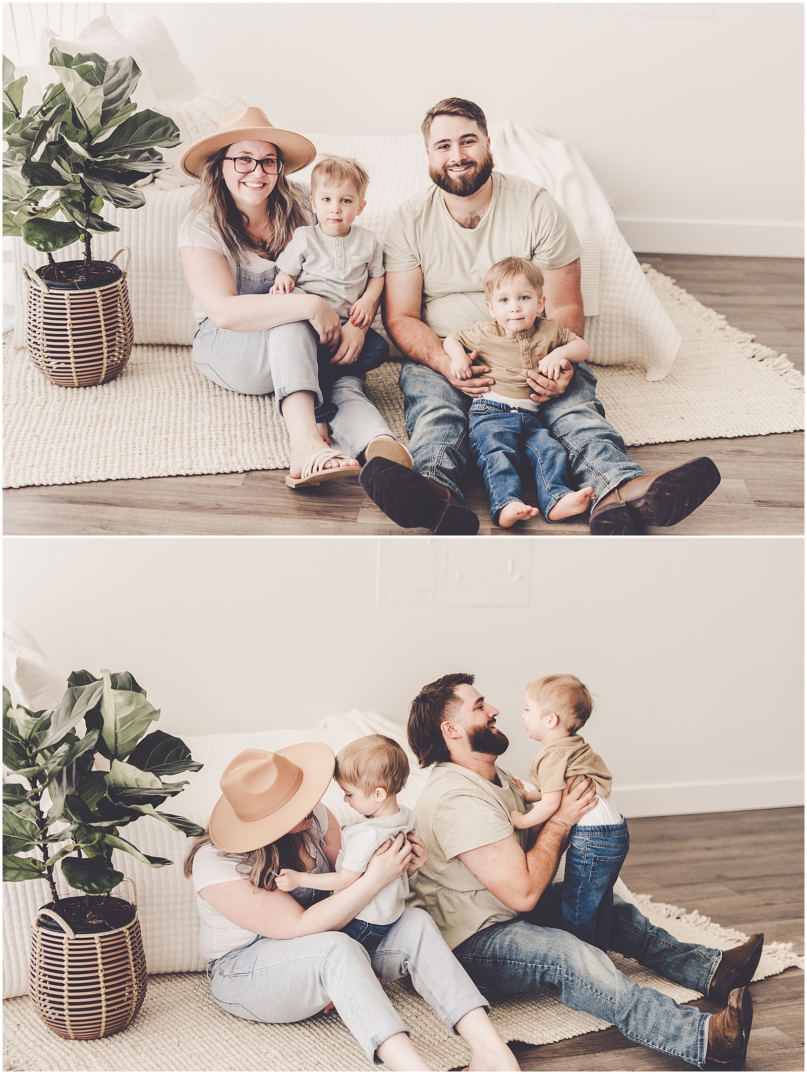 Spring family photos with the Ramos family at Studio 388 by Kara Evans Photographer - Natural Light Studio Photographer in Kankakee, Illinois.