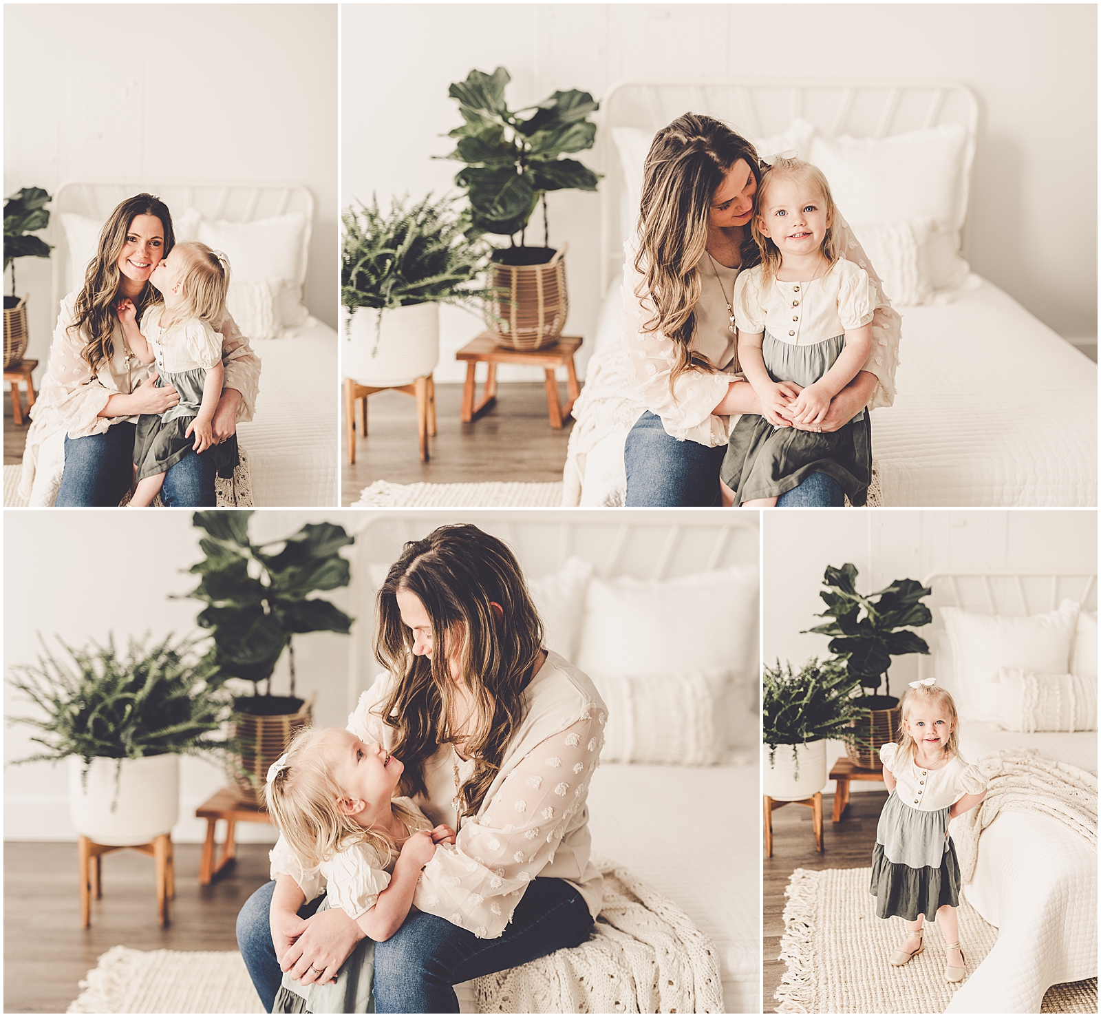 Spring mommy & me photos at the natural light Studio 388 owned by Kyle and Kara Evans at Kara Evans Photographer in Kankakee, Illinois.