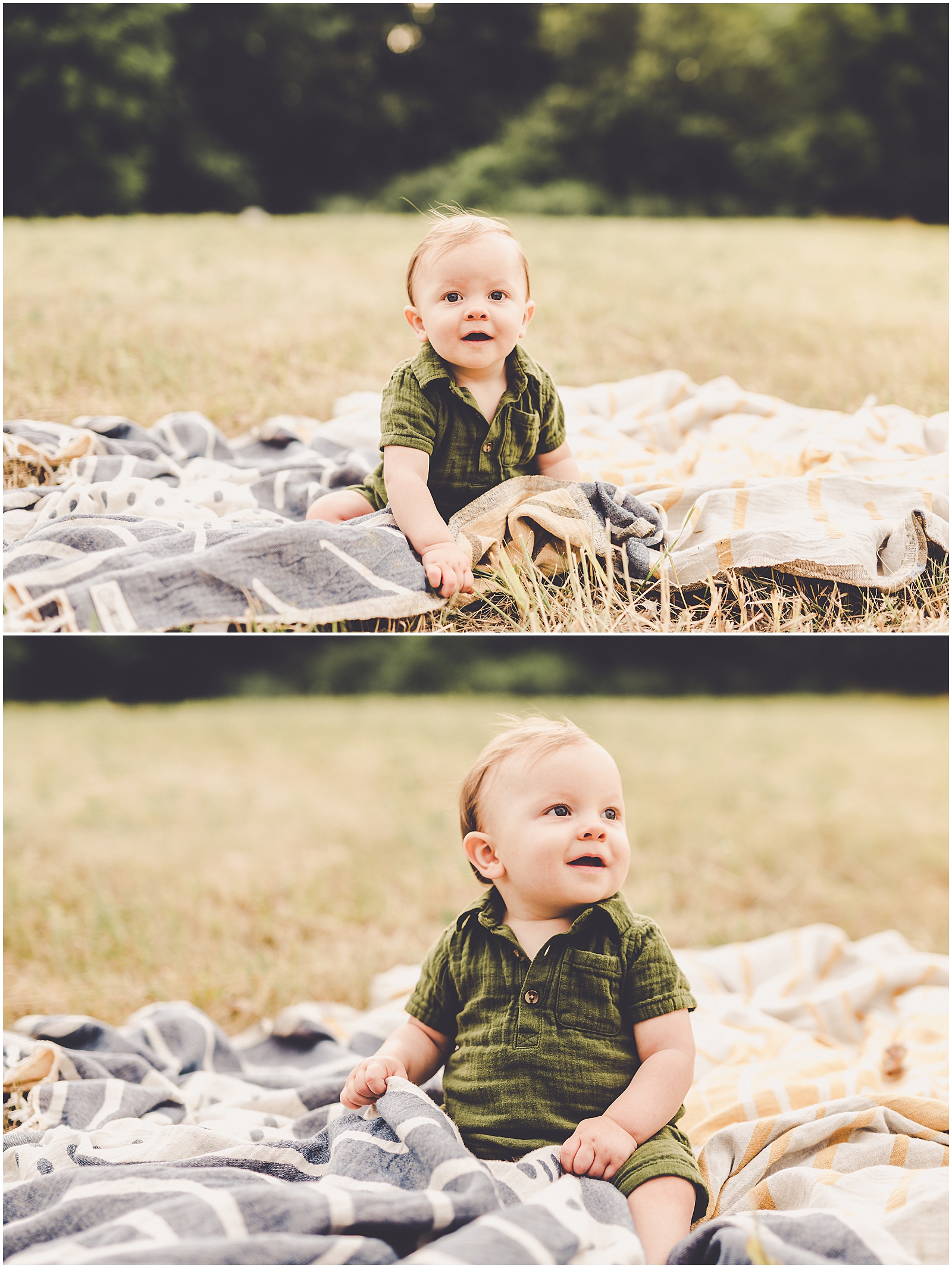 Summer sunset family photos in Bourbonnais with the Letton family and Bourbonnais family photographer Kara Evans Photographer.