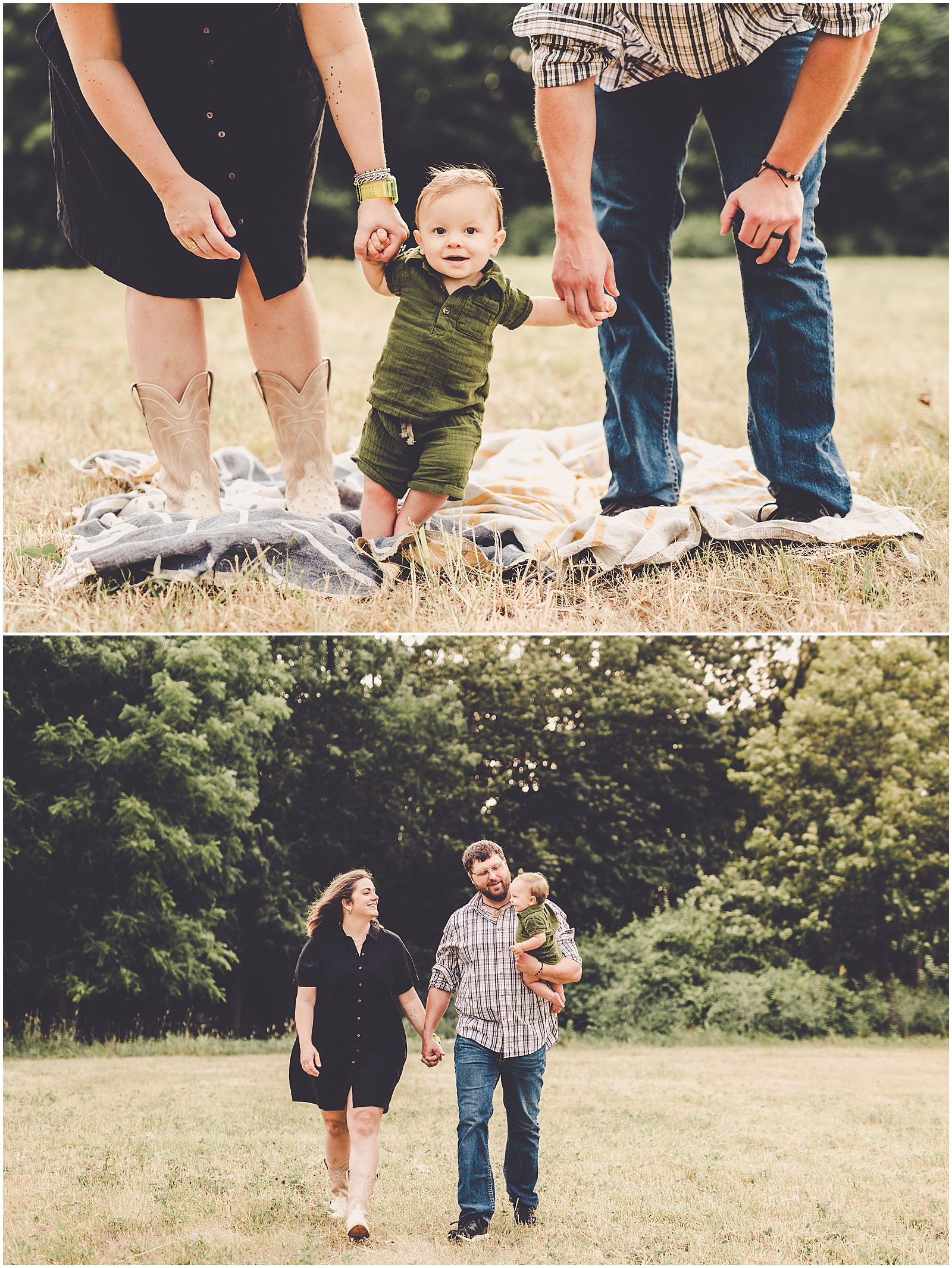 Summer sunset family photos in Bourbonnais with the Letton family and Bourbonnais family photographer Kara Evans Photographer.