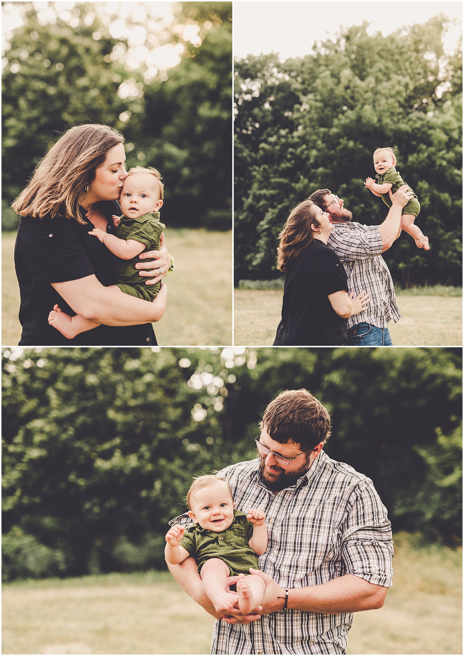 Summer sunset family photos in Bourbonnais with the Letton family and Bourbonnais family photographer Kara Evans Photographer.