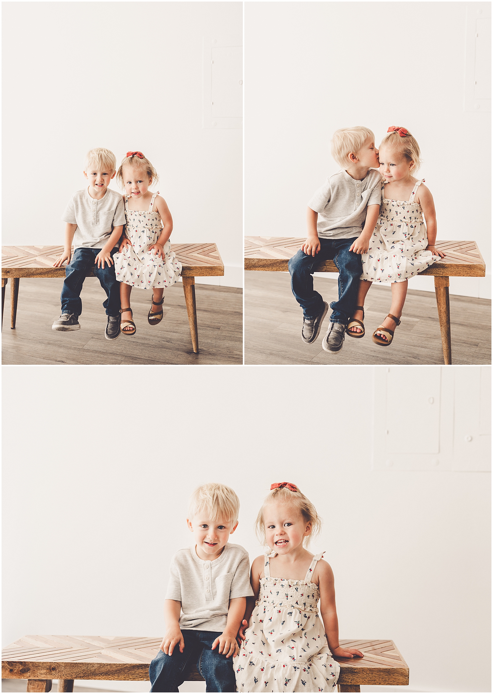 Natural light family photos at Studio 388 in Kankakee with Kankakee County and Bourbonnais family photographer Kara Evans Photographer.