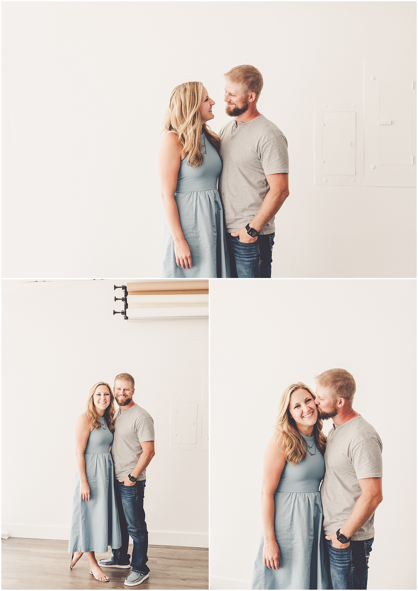 Natural light family photos at Studio 388 in Kankakee with Kankakee County and Bourbonnais family photographer Kara Evans Photographer.
