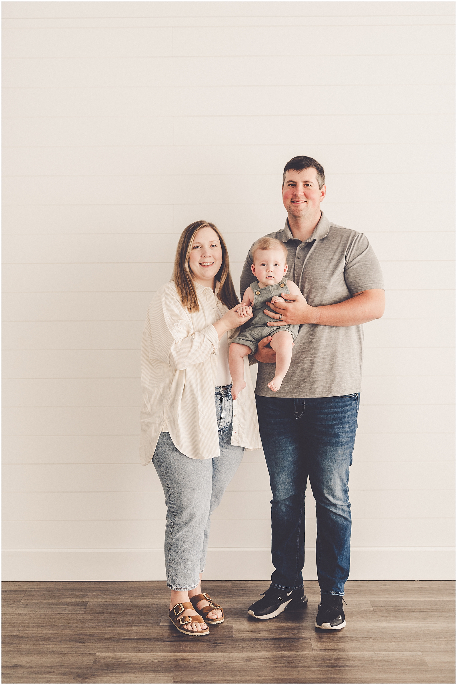 Studio milestone session for the Gilliland family with Kankakee and Bourbonnais family photographer Kara Evans Photographer.
