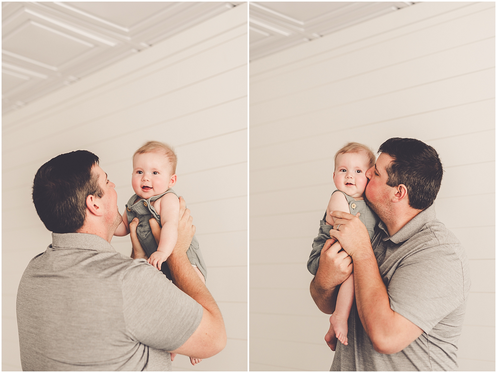Studio milestone session for the Gilliland family with Kankakee and Bourbonnais family photographer Kara Evans Photographer.