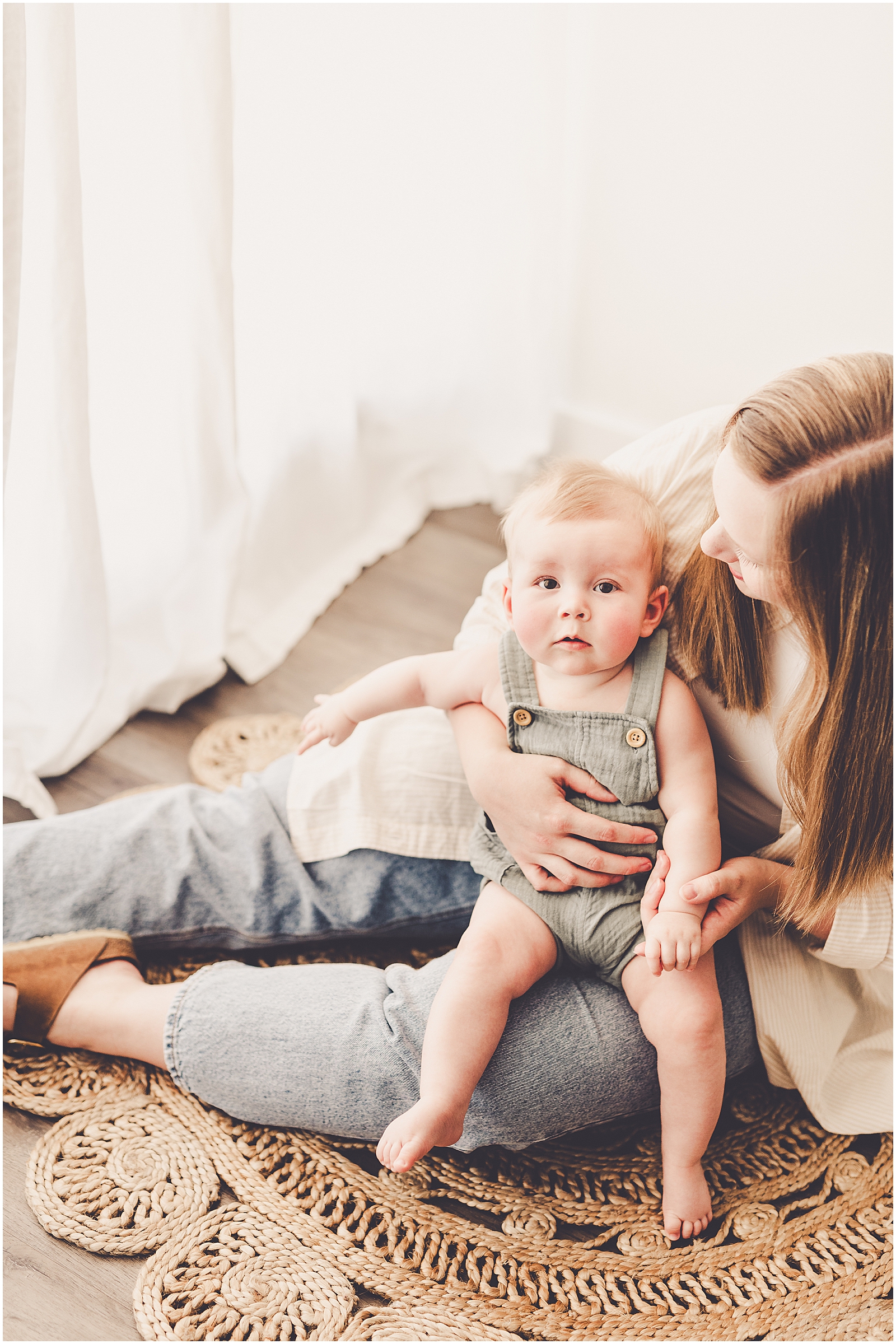 Studio milestone session for the Gilliland family with Kankakee and Bourbonnais family photographer Kara Evans Photographer.