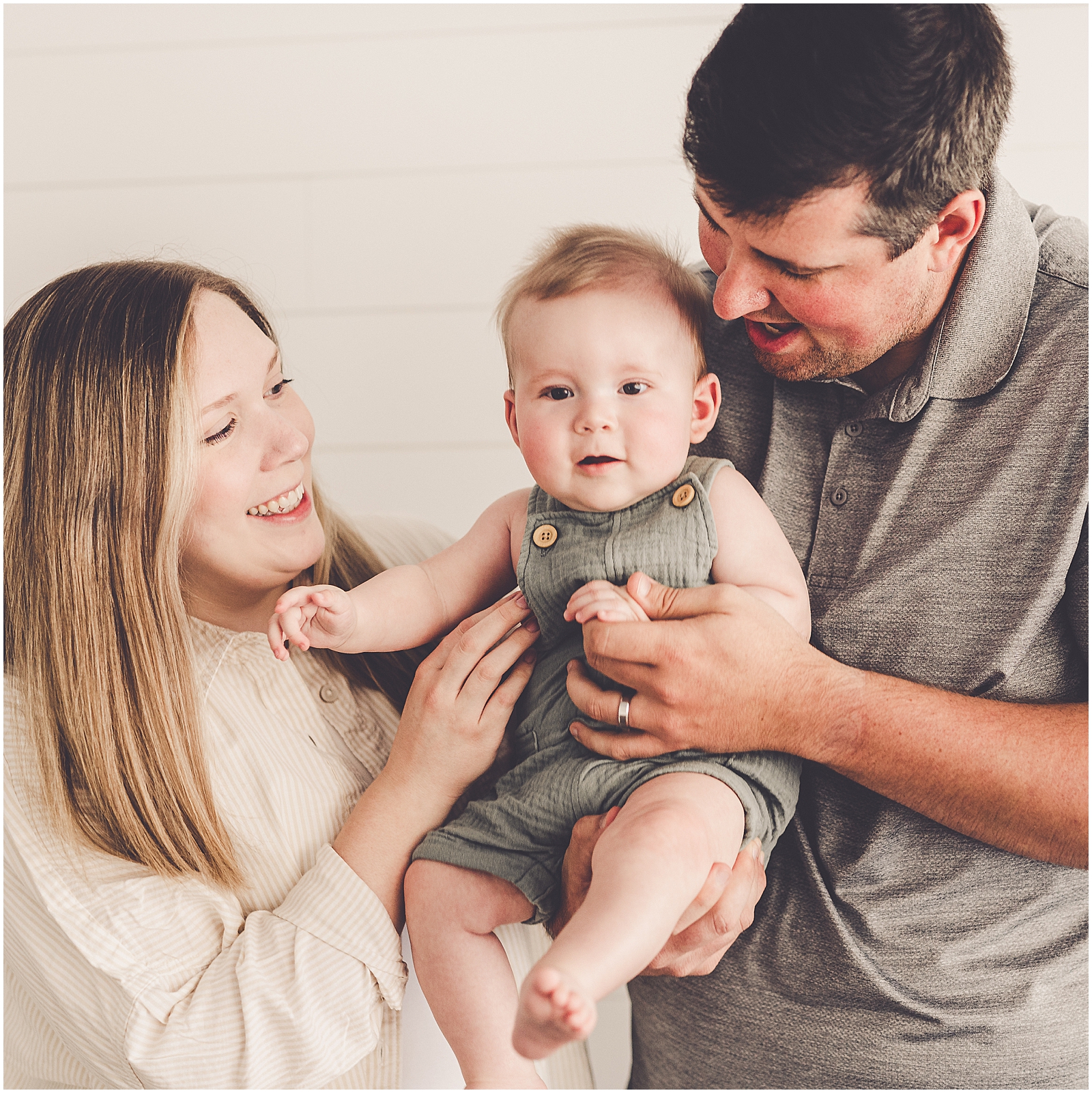 Studio milestone session for the Gilliland family with Kankakee and Bourbonnais family photographer Kara Evans Photographer.