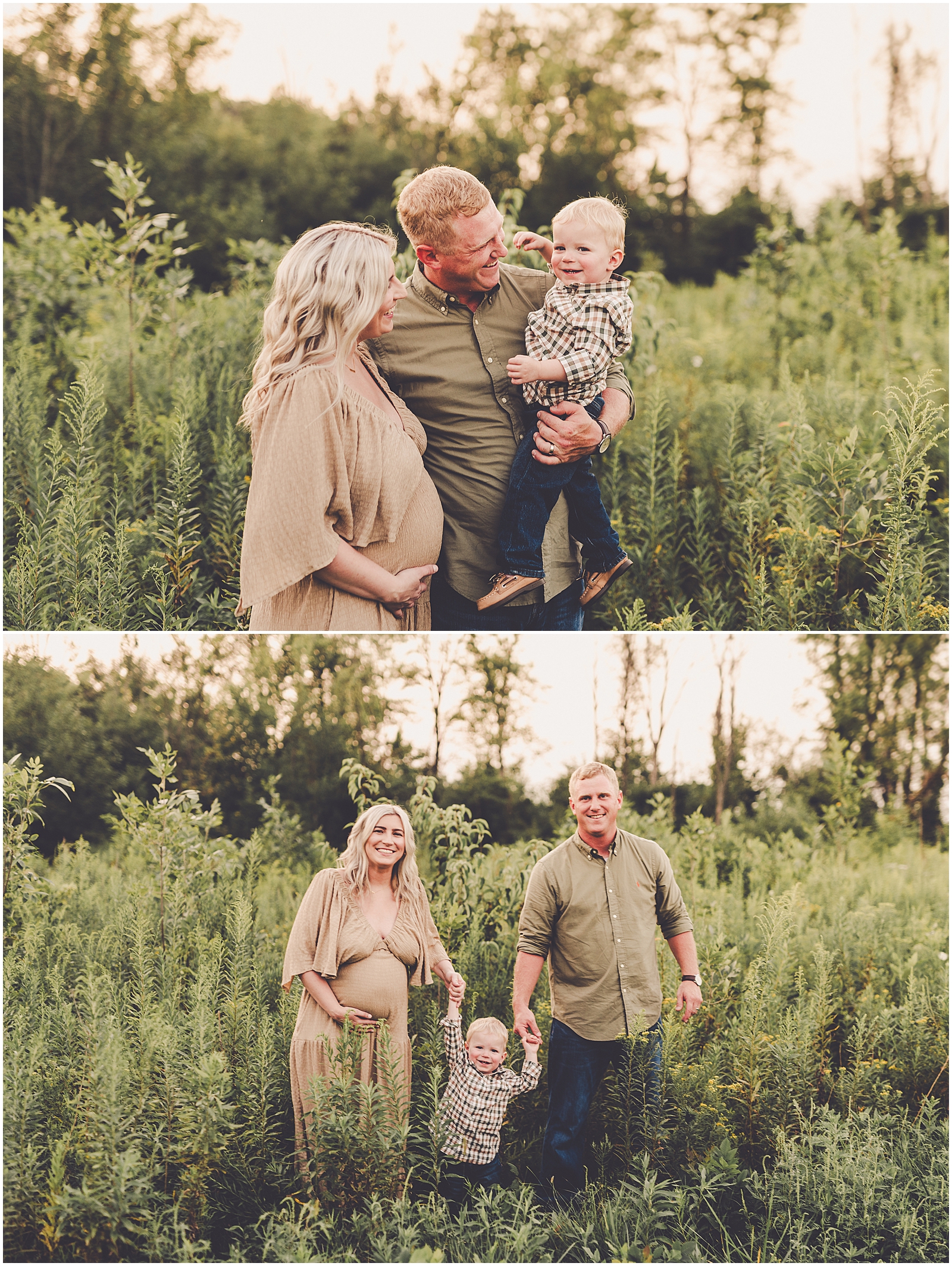 Hickory Creek family session in Mokena for the Metzger family with Kankakee County family photographer Kara Evans Photographer.