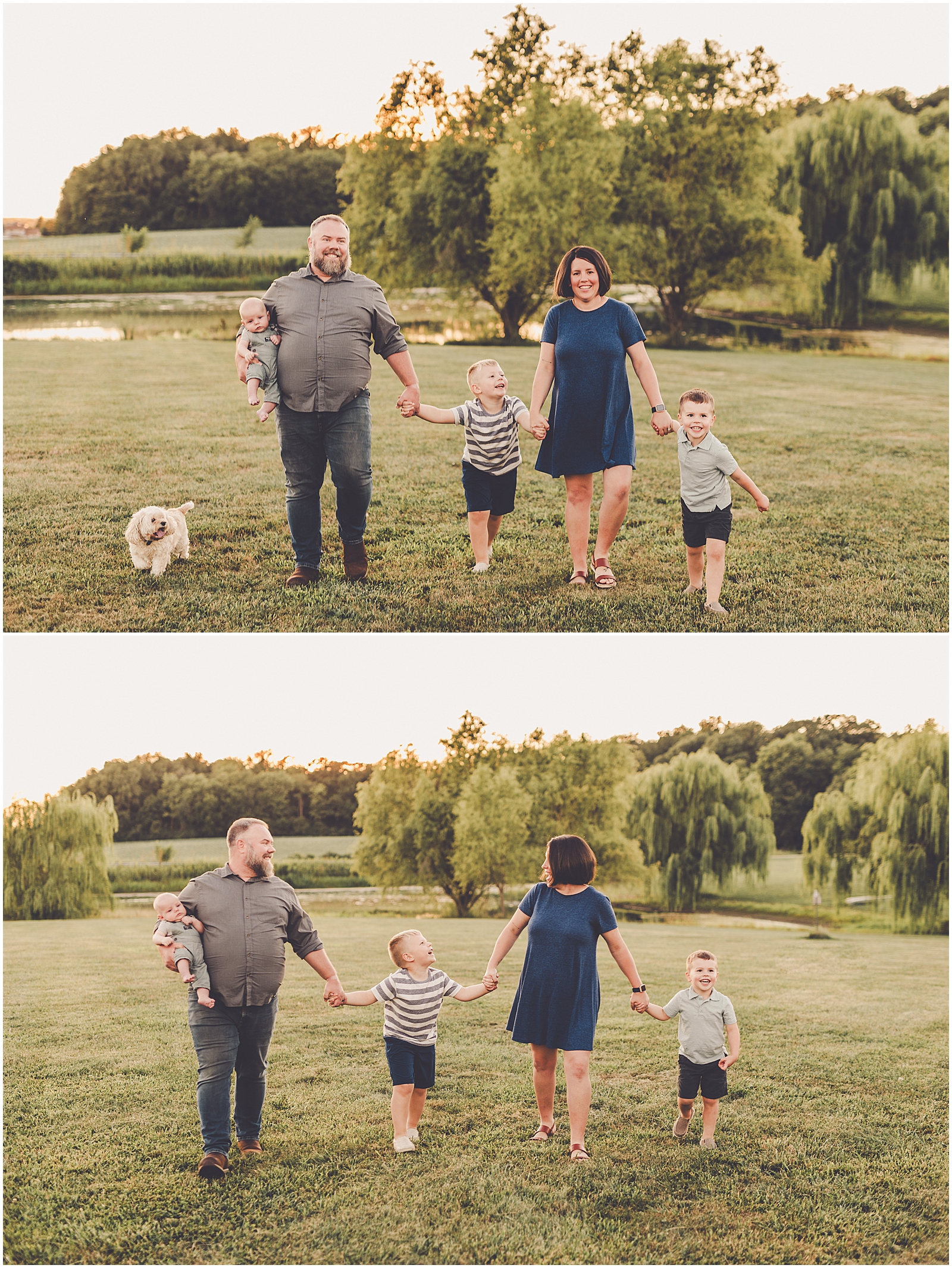 Central Illinois sunset family & milestone photography for the Evans family with Bourbonnais family photographer Kara Evans Photographer.