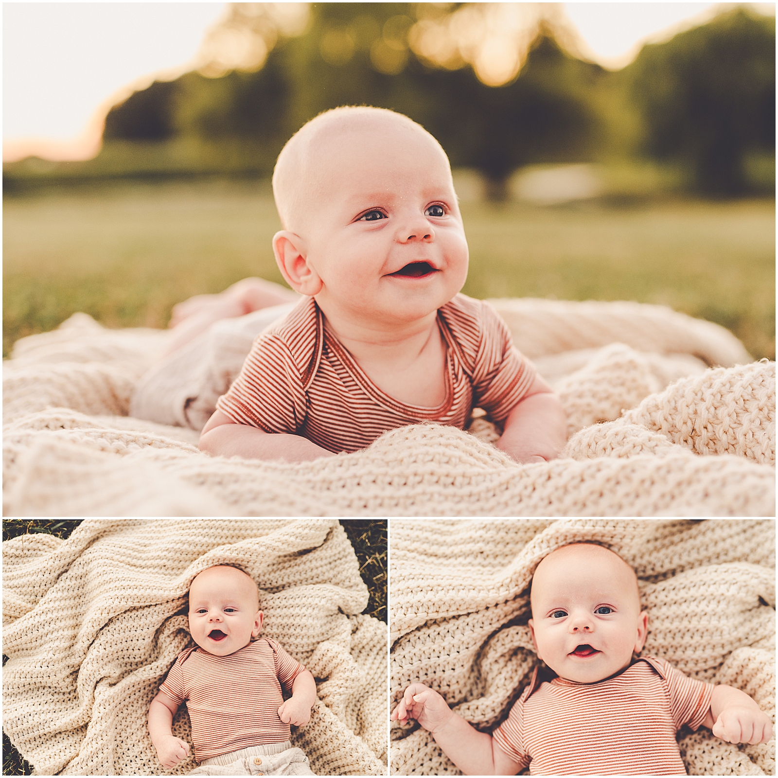 Central Illinois sunset family & milestone photography for the Evans family with Bourbonnais family photographer Kara Evans Photographer.