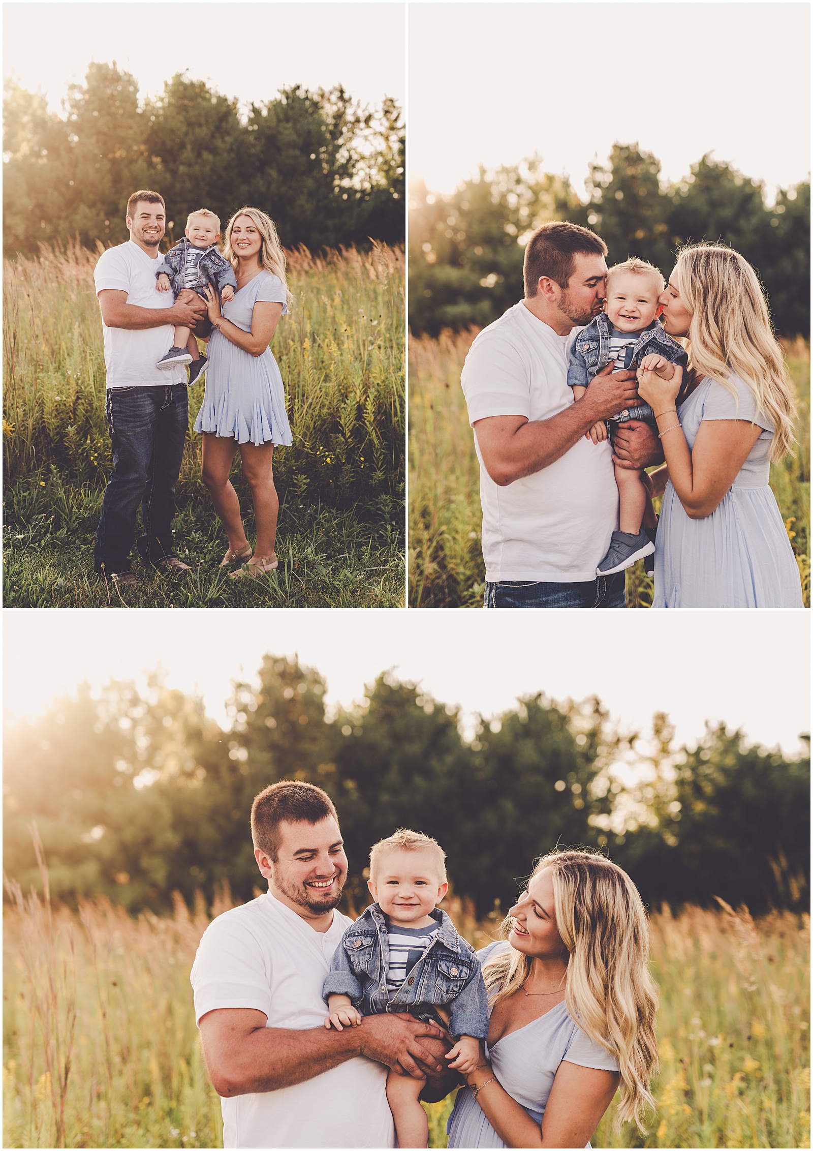 Iroquois County sunset family photographer for the Balthazor family with Bourbonnais family photographer Kara Evans Photographer.
