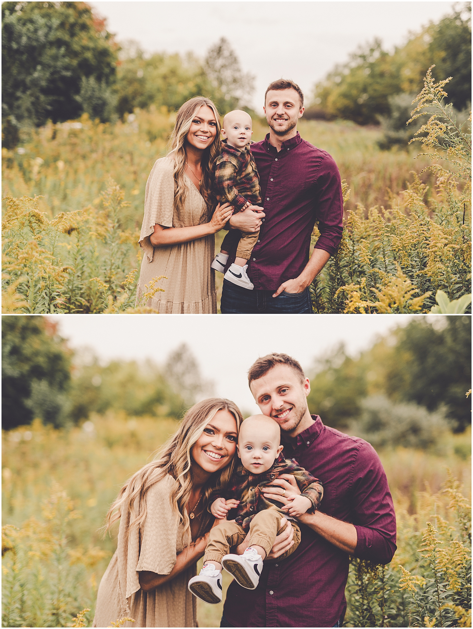 One-year milestone photographer in Bourbonnais, Illinois with Kankakee County family photographer Kara Evans Photographer.