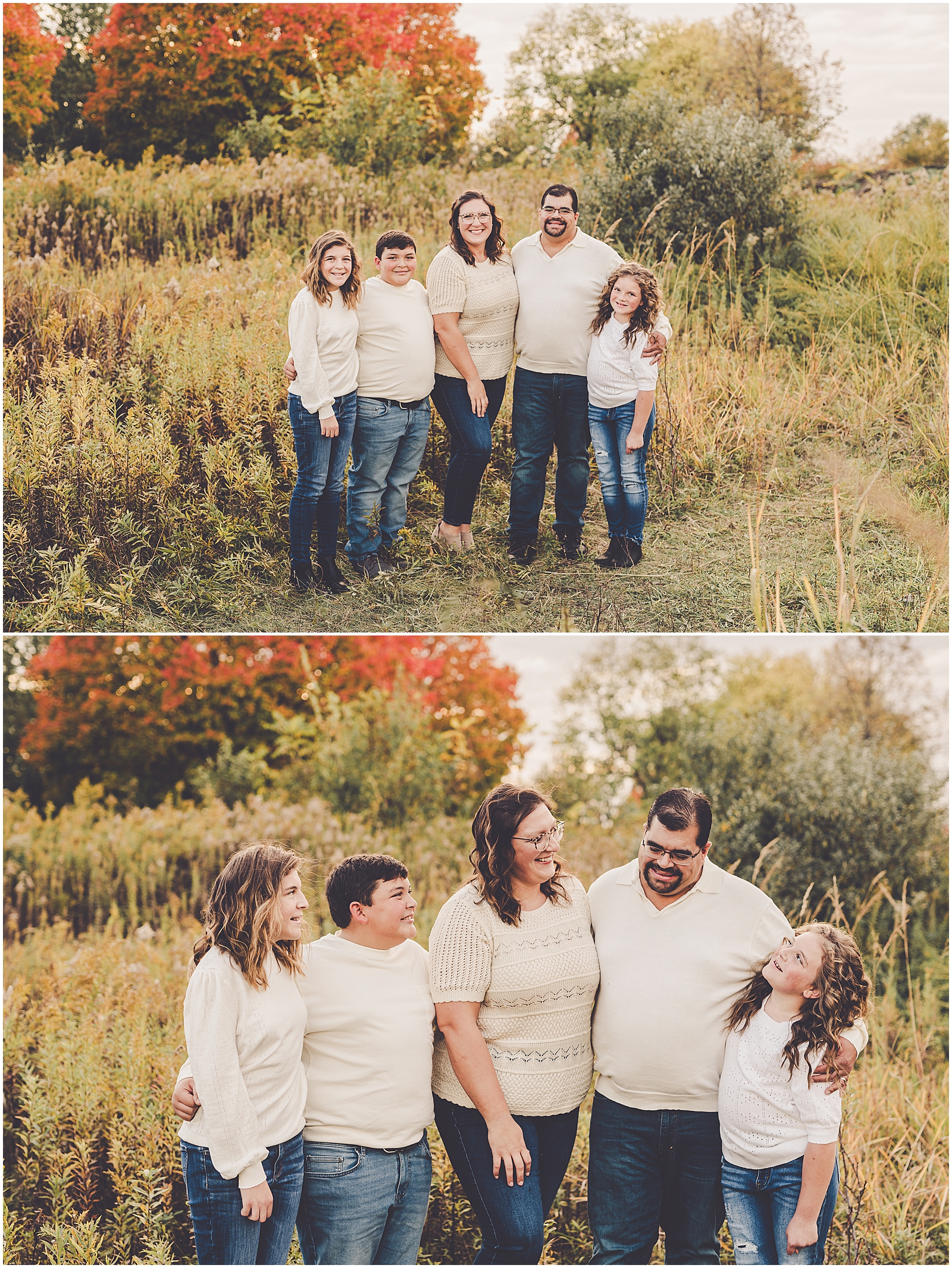 Fall Bourbonnais family photographer for the Rasmussen family with Kankakee County & Bourbonnais family photographer Kara Evans Photographer.