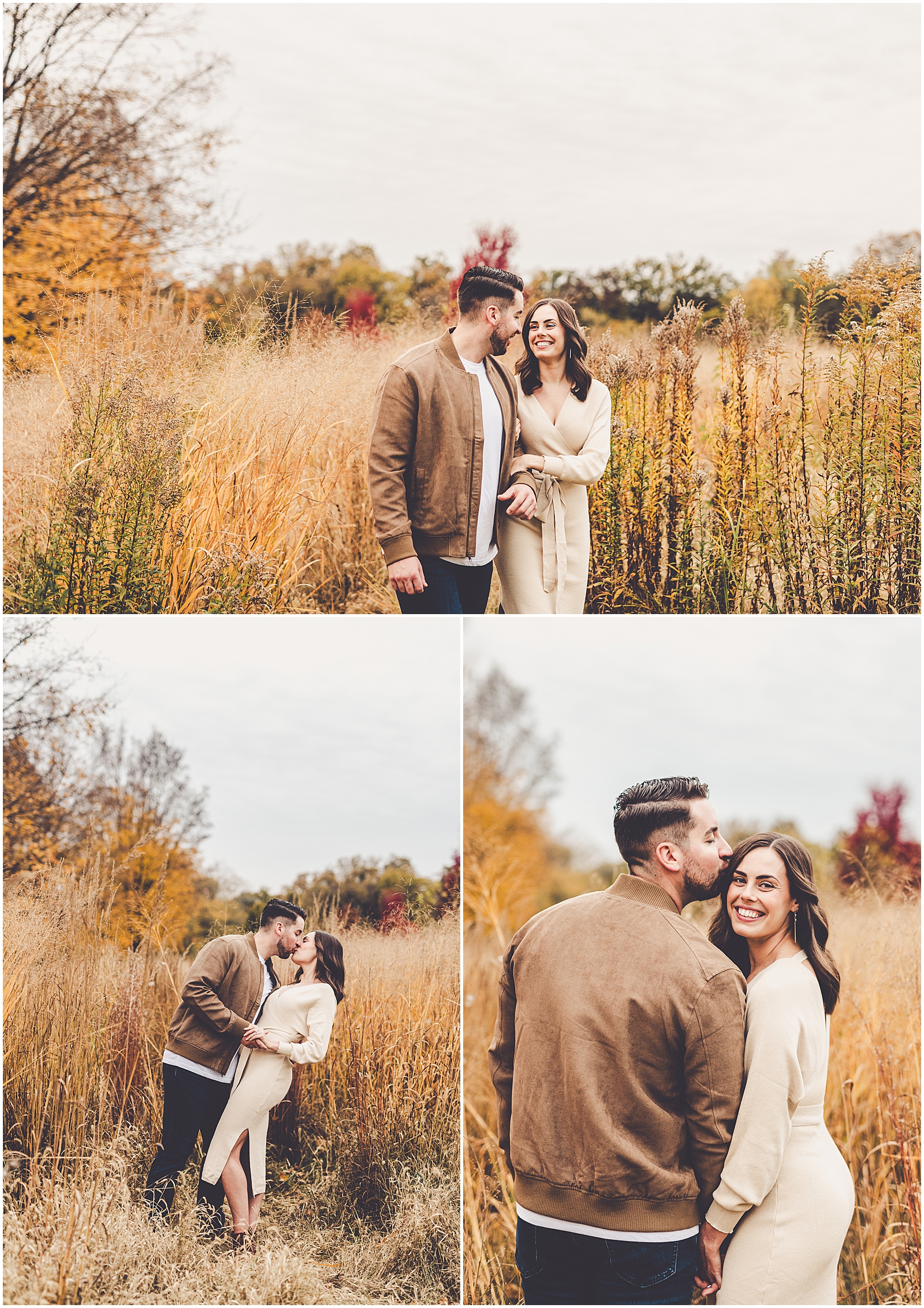 Gillian and Bobby's Kankakee River State Park engagement photos in Bourbonnais with Chicagoland wedding photographer Kara Evans Photographer.