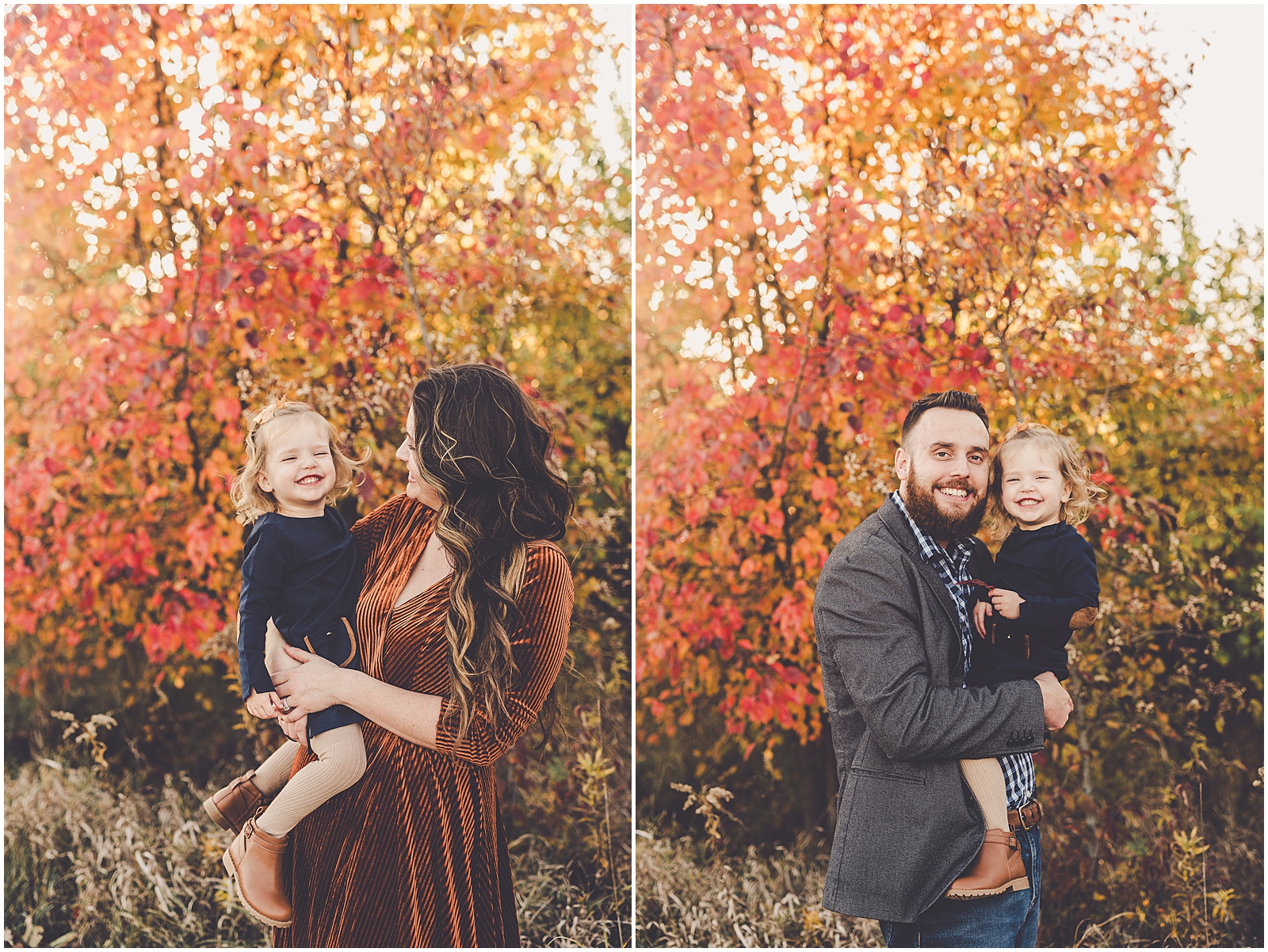 Fall four-month milestone & family session for the Schmidgall family with Kankakee County family photographer Kara Evans Photographer.