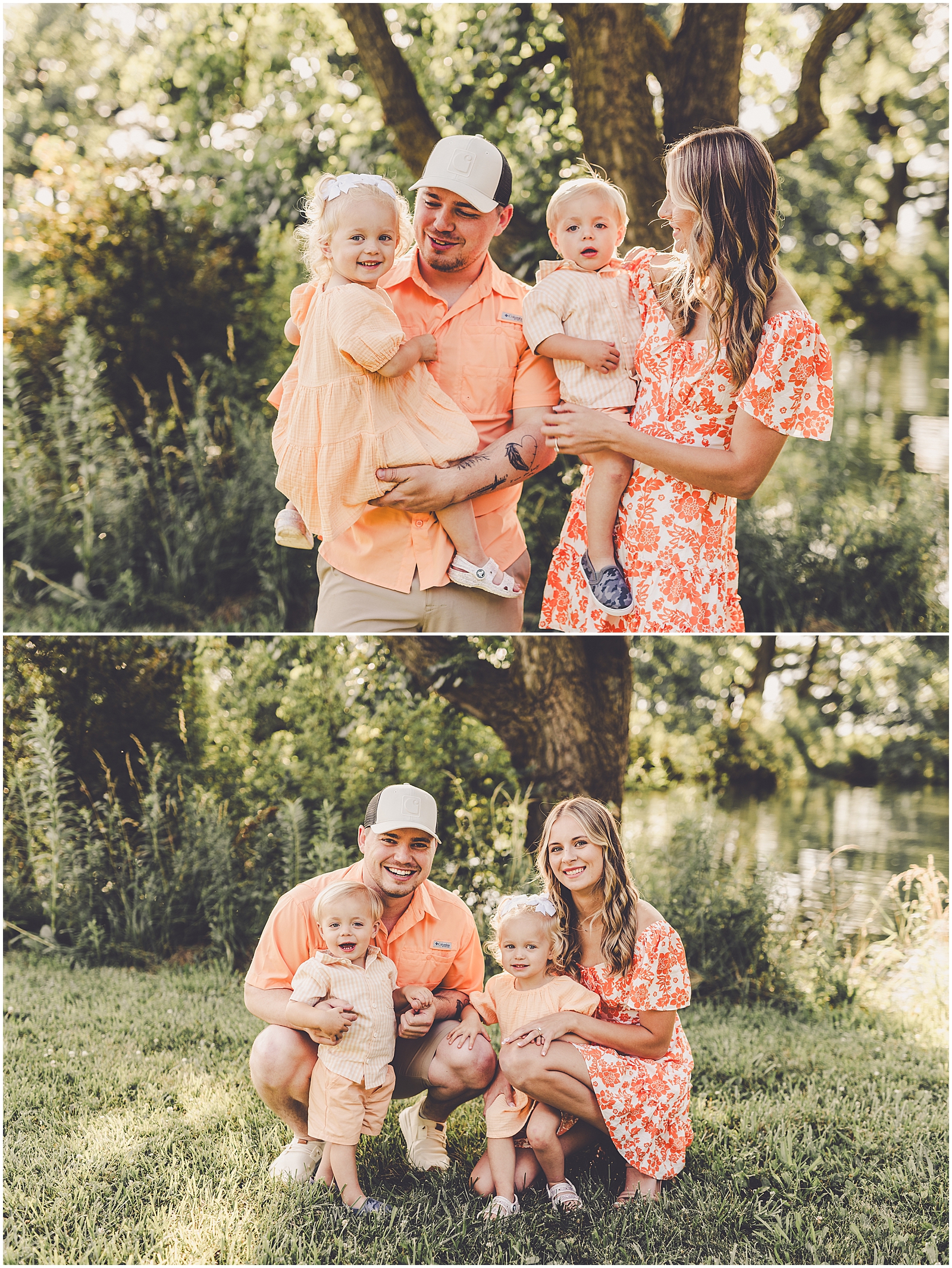 Summer family photos in Ashkum, Illinois with Chicagoland & Kankakee County family photographer Kara Evans Photographer.