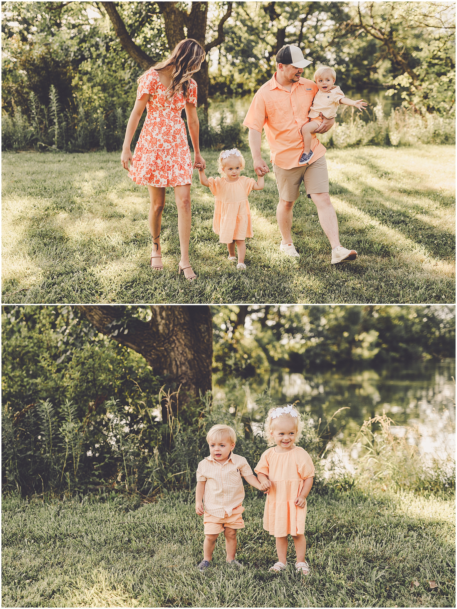 Summer family photos in Ashkum, Illinois with Chicagoland & Kankakee County family photographer Kara Evans Photographer.