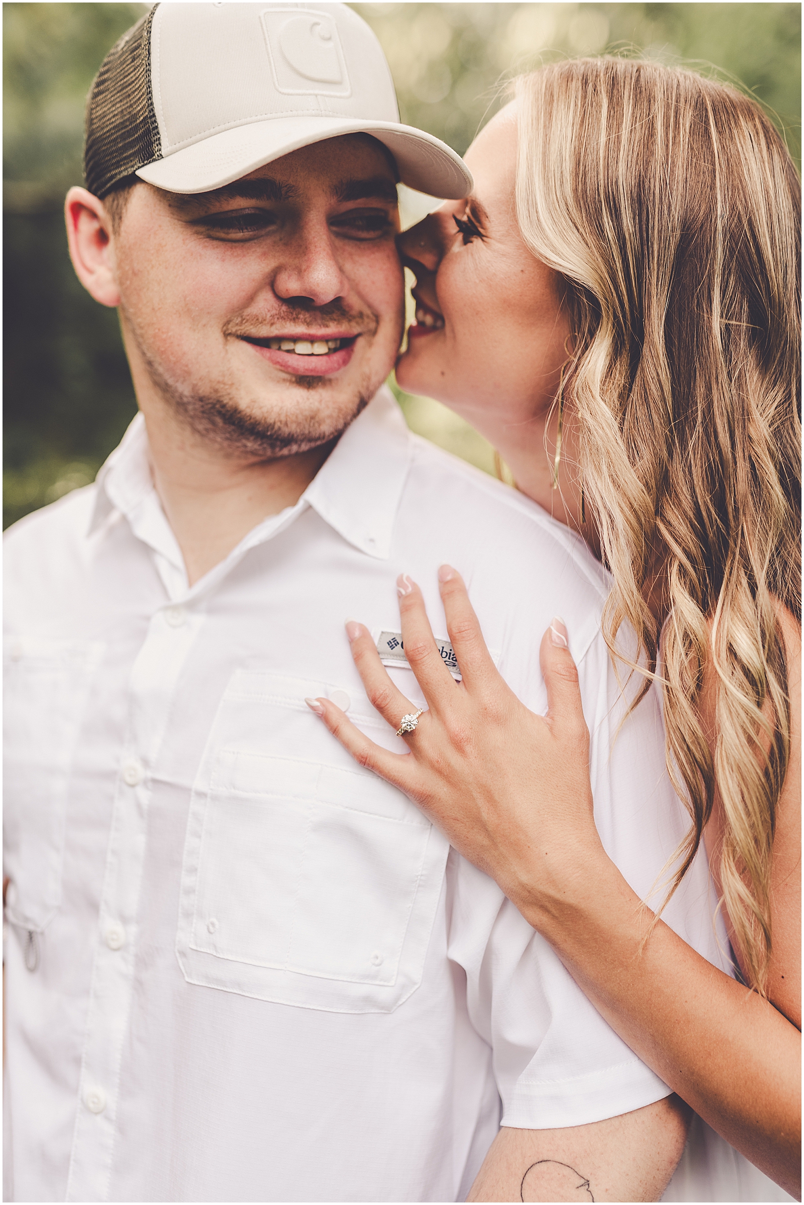 Summer engagement photos in Ashkum, Illinois with Chicagoland & Kankakee County wedding photographer Kara Evans Photographer.