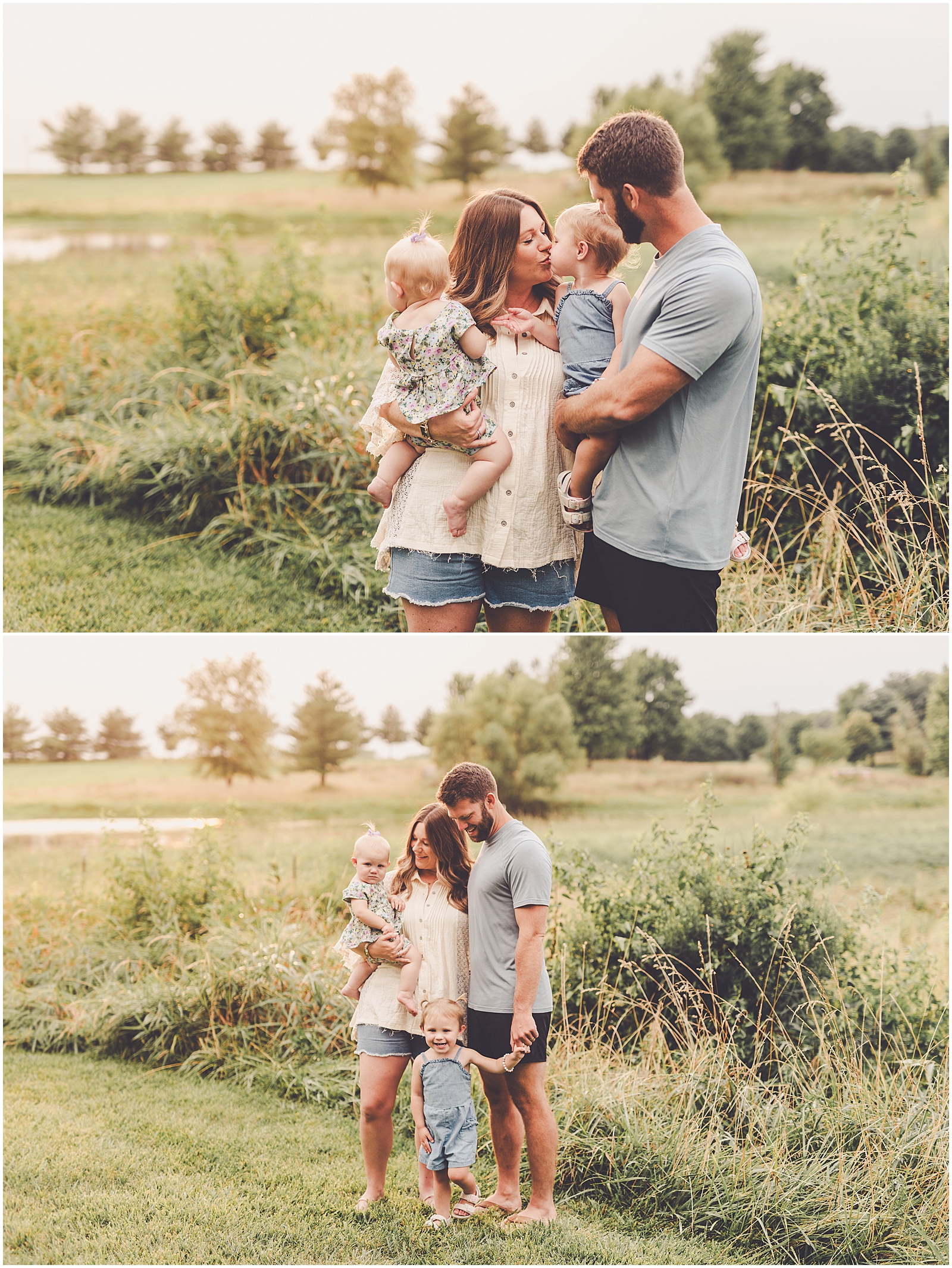 Sunset Kankakee County family photographer with Kankakee & Iroquois County family photographer Kara Evans Photographer.