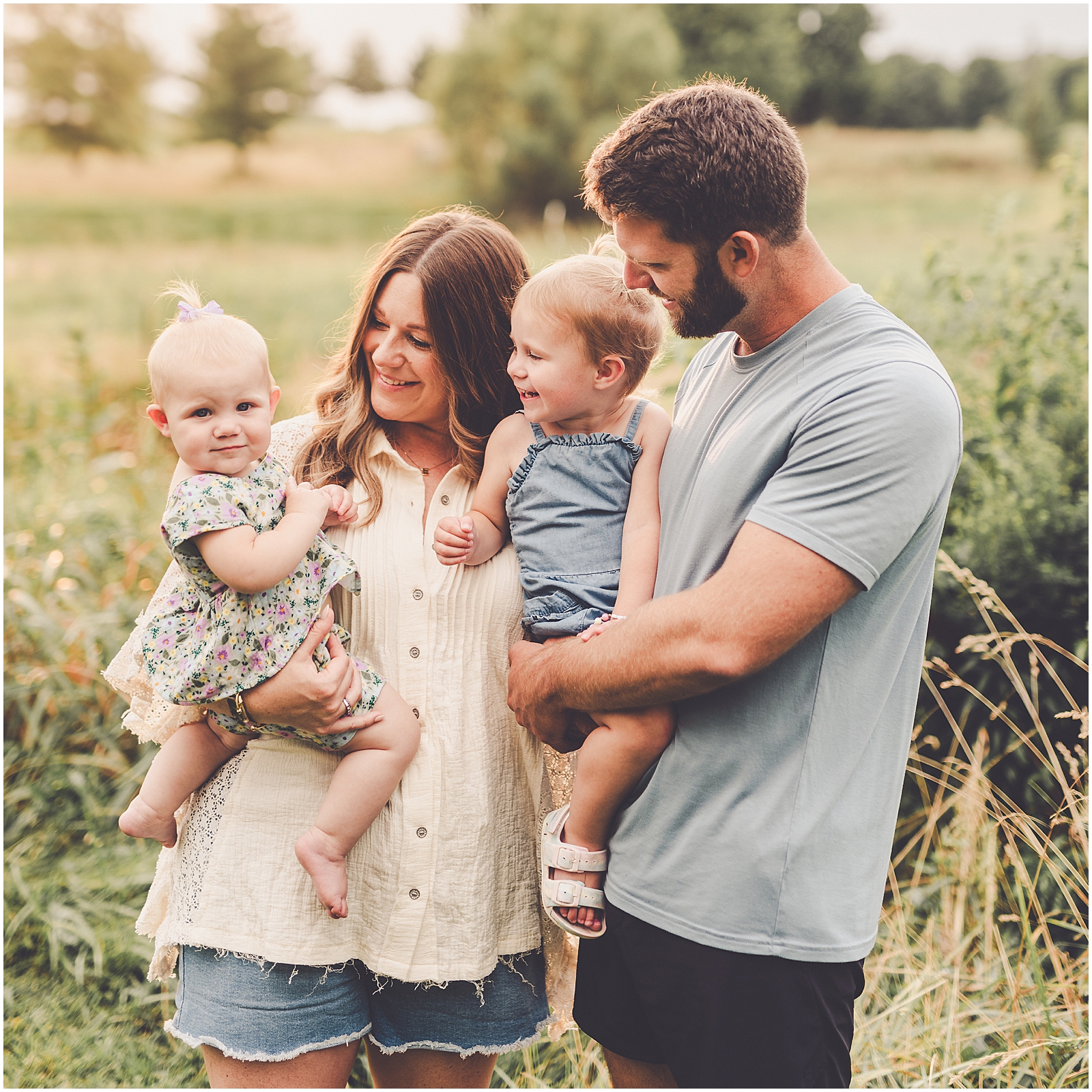 Sunset Kankakee County family photographer with Kankakee & Iroquois County family photographer Kara Evans Photographer.