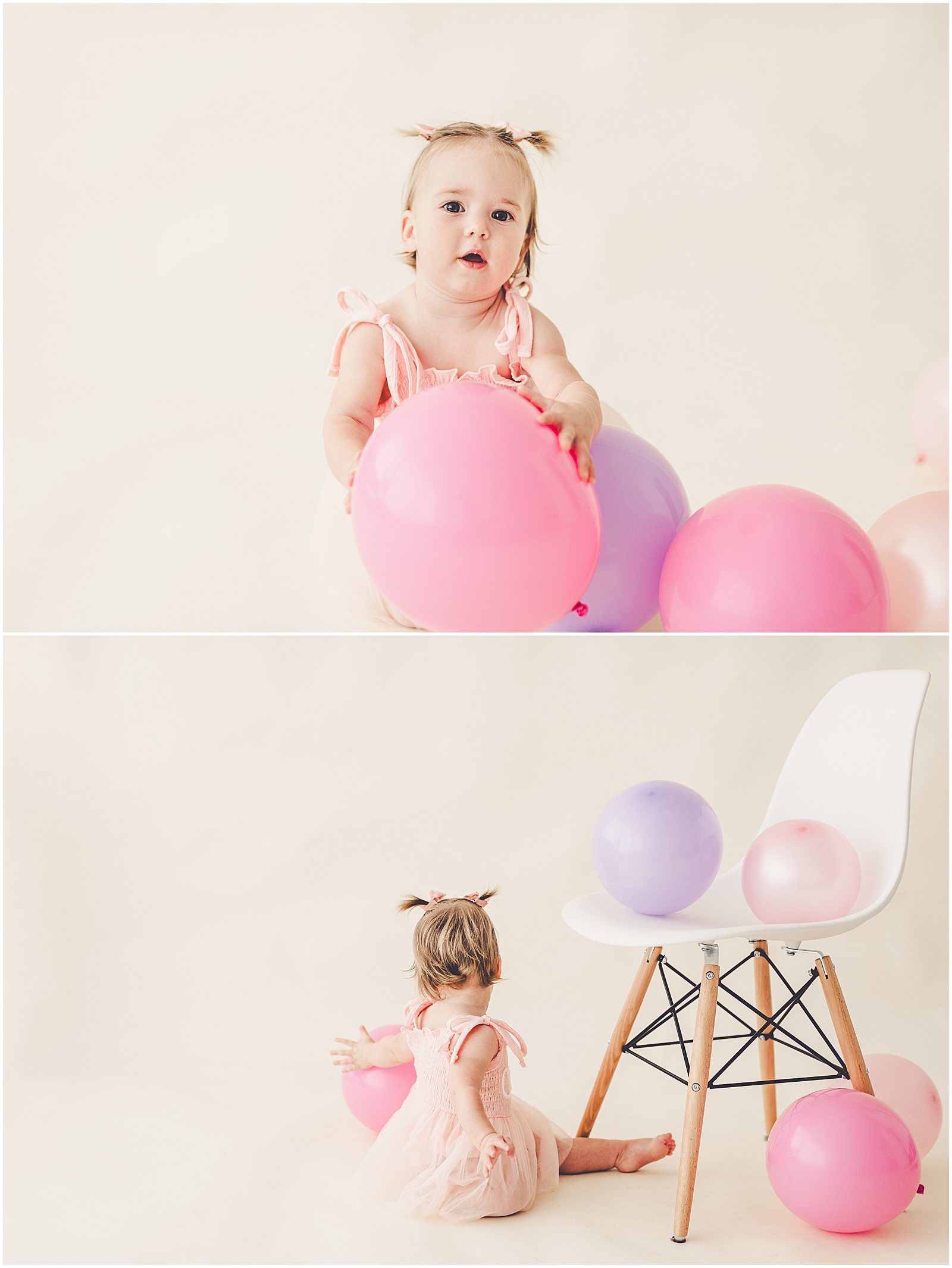 One-year milestone photographer in Kankakee with Kankakee County family photographer Kara Evans Photographer.
