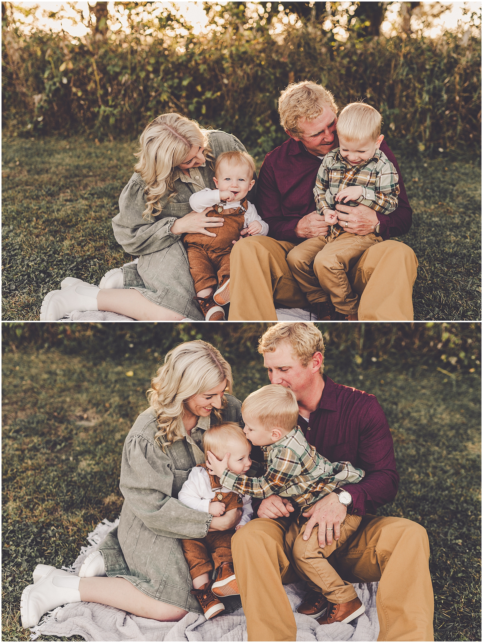 Kankakee County fall farm family photos with Iroquois County & Kankakee County family photographer Kara Evans Photographer.