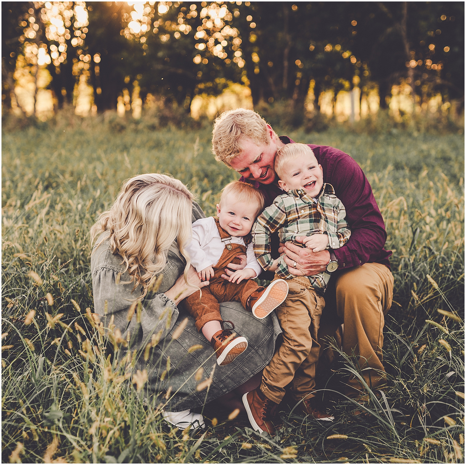 Kankakee County fall farm family photos with Iroquois County & Kankakee County family photographer Kara Evans Photographer.