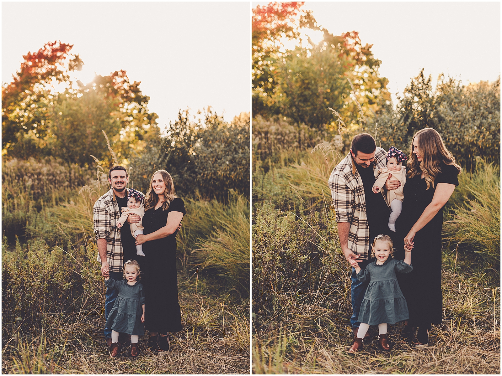 Fall Bourbonnais family photos at Perry Farm with Iroquois & Kankakee family photographer Kara Evans Photographer.