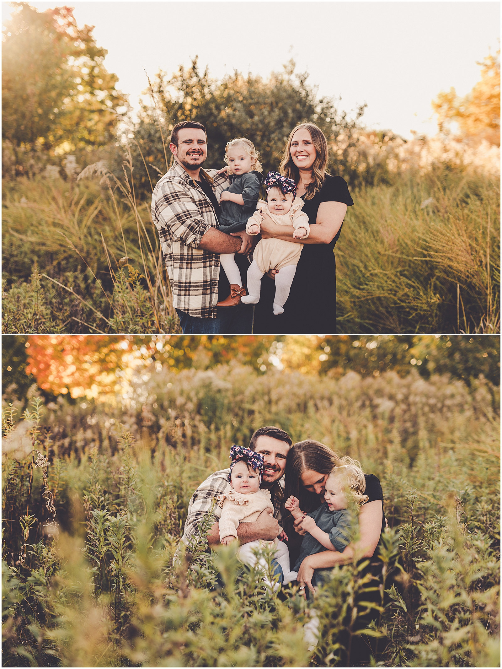 Fall Bourbonnais family photos at Perry Farm with Iroquois & Kankakee family photographer Kara Evans Photographer.