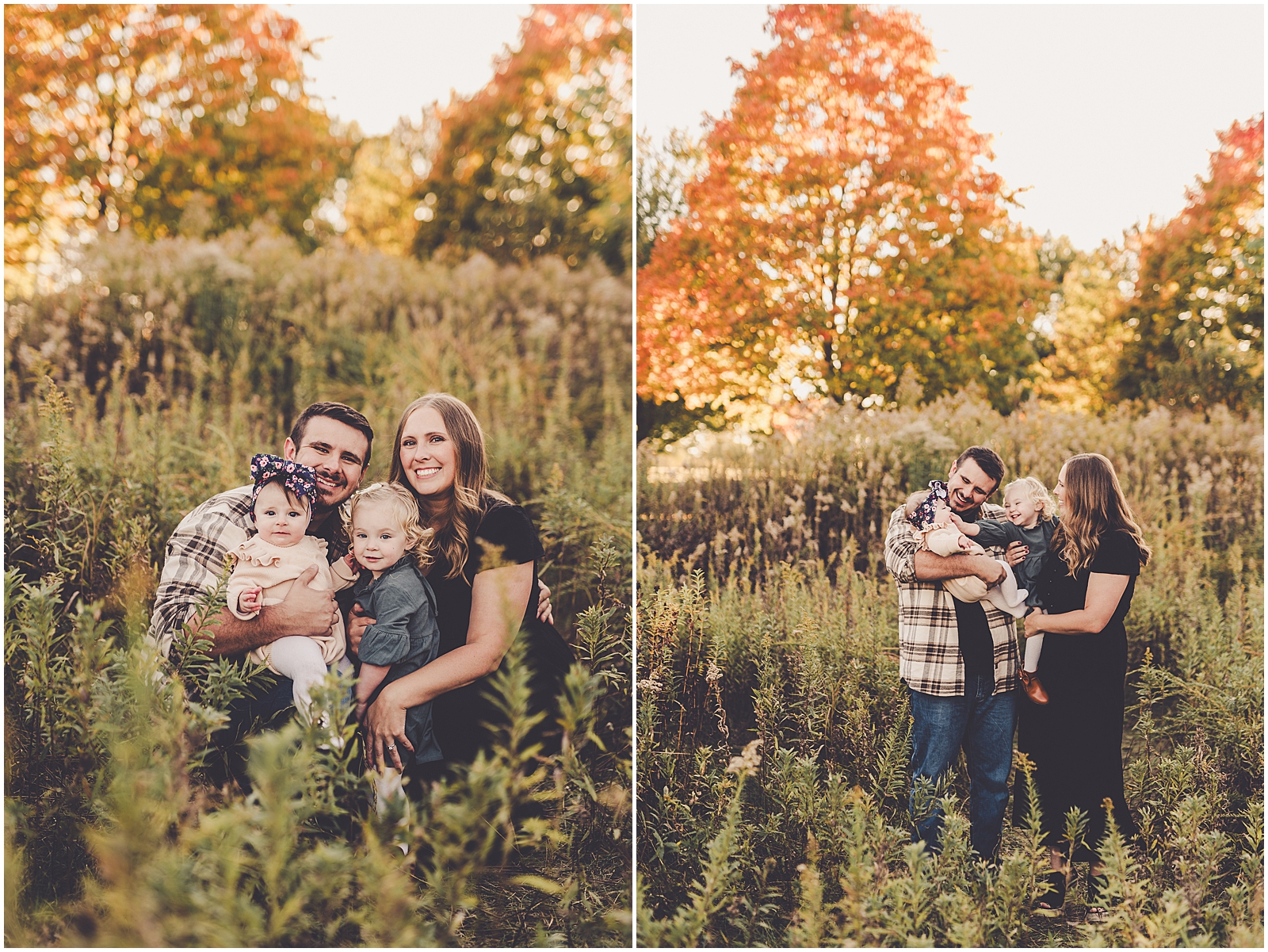 Fall Bourbonnais family photos at Perry Farm with Iroquois & Kankakee family photographer Kara Evans Photographer.