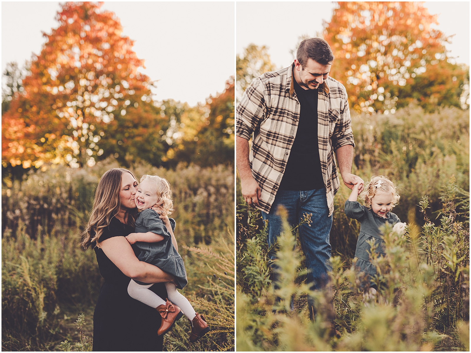 Fall Bourbonnais family photos at Perry Farm with Iroquois & Kankakee family photographer Kara Evans Photographer.