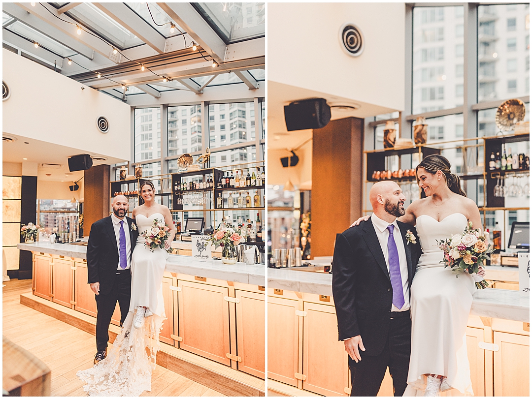 Gibson's Italia rooftop wedding in Chicago, Illinois with Chicagoland wedding photographer Kara Evans Photographer.