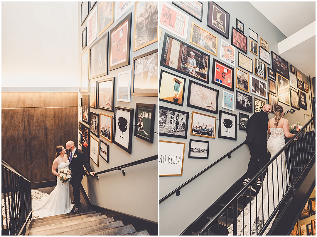 Gibson's Italia rooftop wedding in Chicago, Illinois with Chicagoland wedding photographer Kara Evans Photographer.