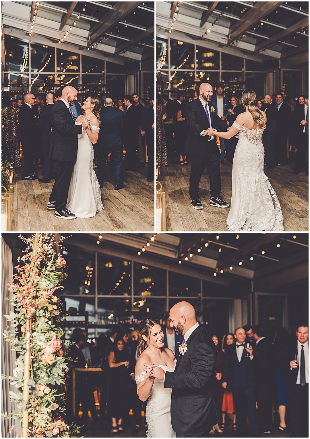 Gibson's Italia rooftop wedding in Chicago, Illinois with Chicagoland wedding photographer Kara Evans Photographer.