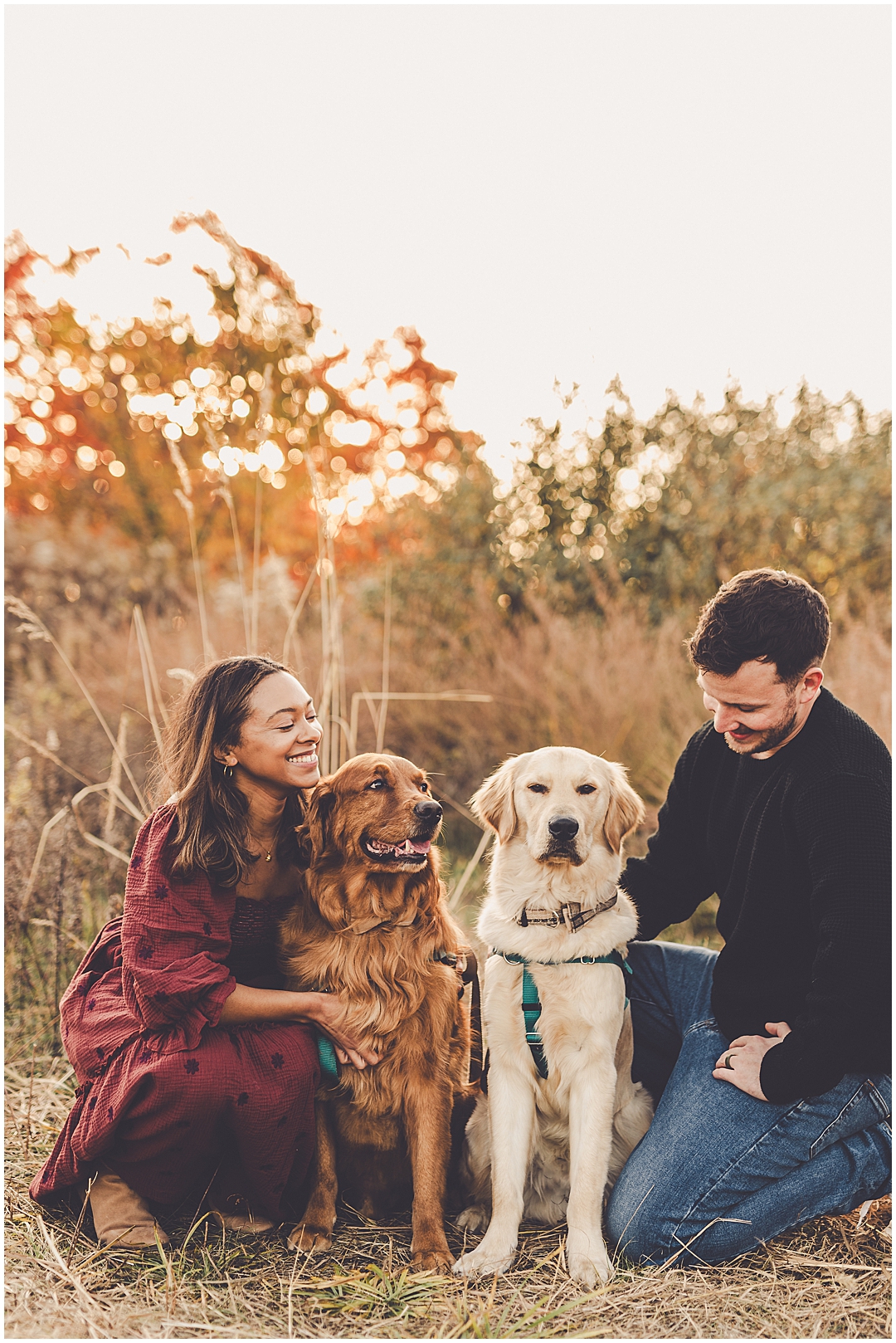 Fall anniversary photos at Perry Farm in Bourbonnais with Chicagoland wedding photographer Kara Evans Photographer.