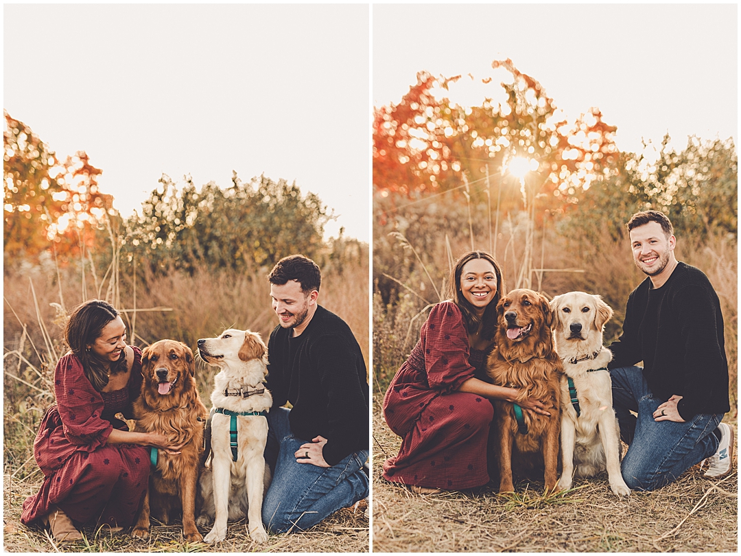 Fall anniversary photos at Perry Farm in Bourbonnais with Chicagoland wedding photographer Kara Evans Photographer.